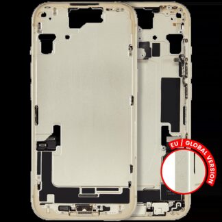 Mittelrahmen mit Ladebuchsen-Flex und Kleinteilen für iPhone 15 (EU / globale Version) (ausgebautes Originalteil: Grade B) (Yellow)