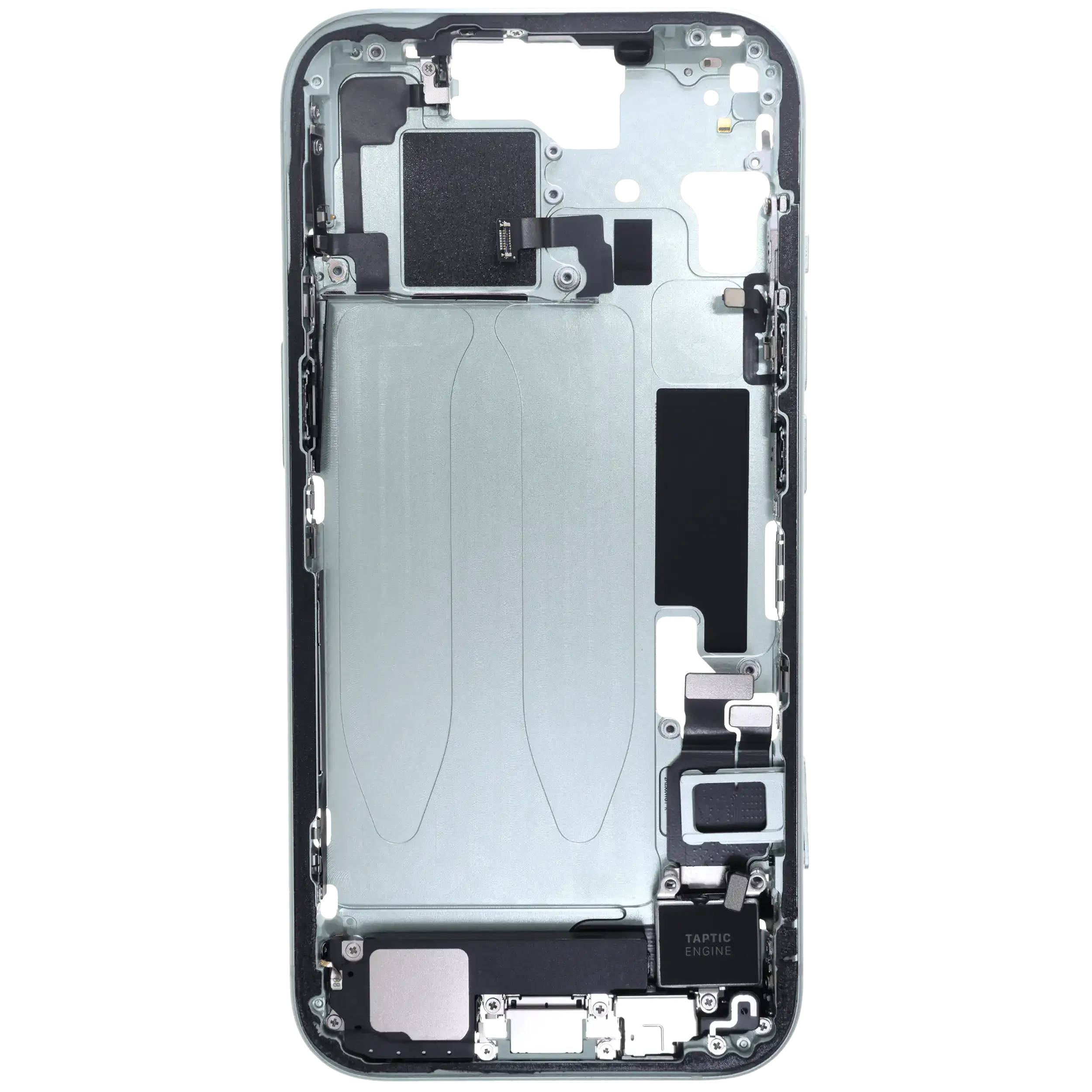 Mittelrahmen mit Ladebuchsen-Flex und Kleinteilen für iPhone 15 (EU / globale Version) (ausgebautes Originalteil: Grade C) (Green (Grün)) – Bild 4