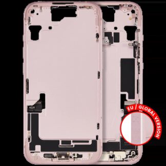 Mittelrahmen mit Ladebuchsen-Flex und Kleinteilen für iPhone 15 (EU / globale Version) (ausgebautes Originalteil: Grade C) (Pink (Rosa))