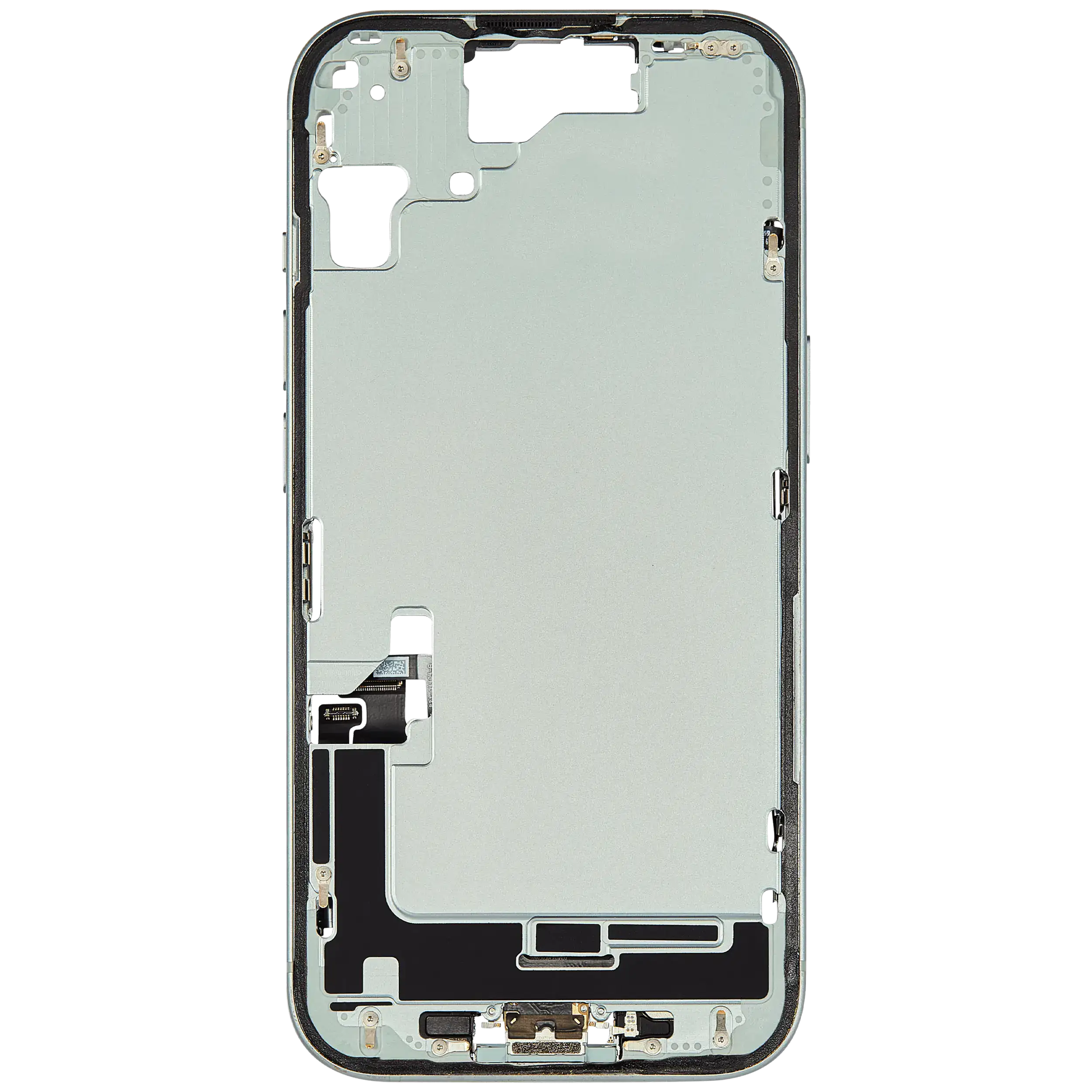 Mittelrahmen mit Ladebuchsen-Flex und Kleinteilen für iPhone 15 (US-Version) (ausgebautes Originalteil: Grade C) (Green (Grün)) – Bild 3