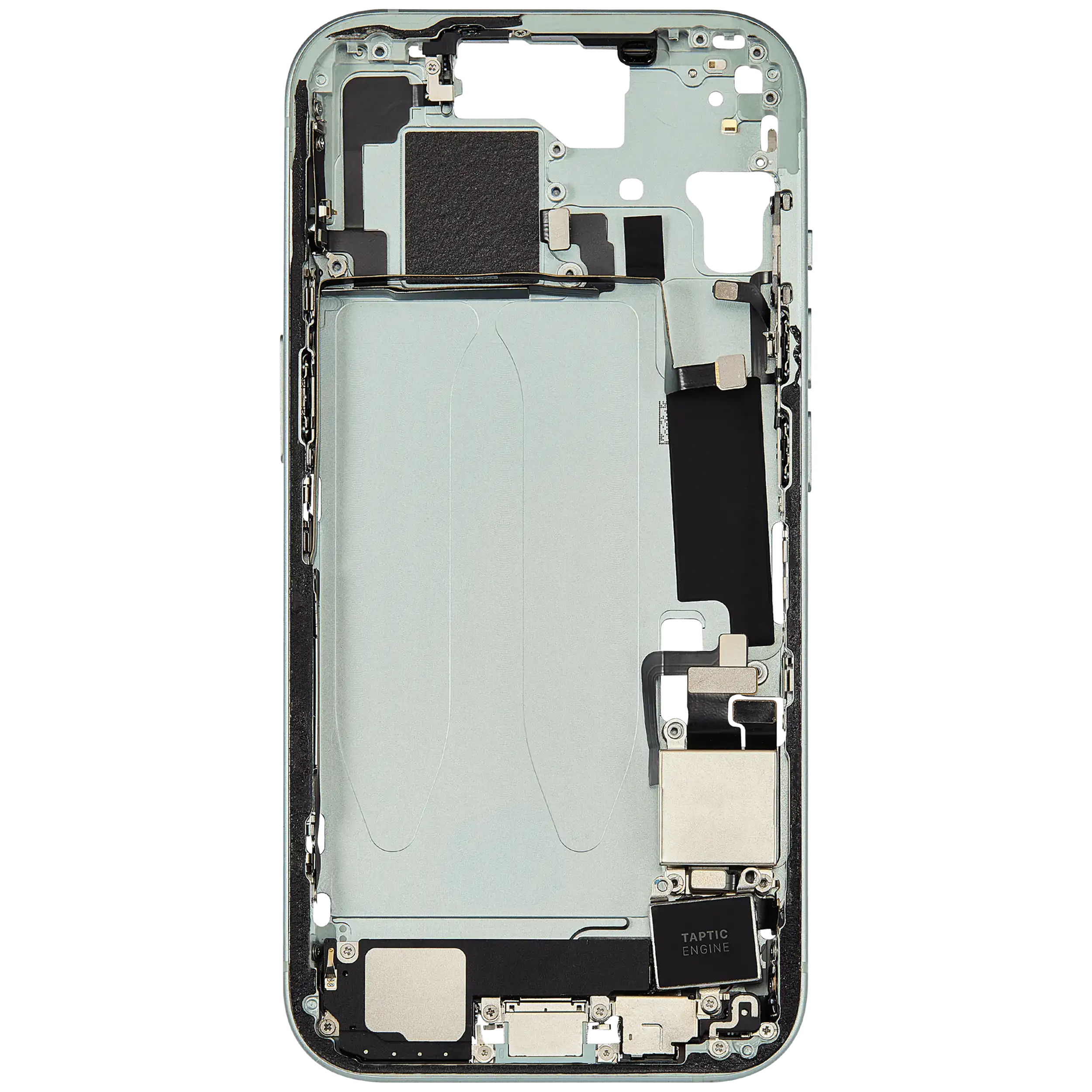 Mittelrahmen mit Ladebuchsen-Flex und Kleinteilen für iPhone 15 (US-Version) (ausgebautes Originalteil: Grade C) (Green (Grün)) – Bild 4