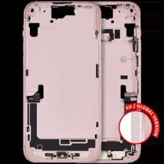 Mittelrahmen mit Ladebuchsen-Flex und Kleinteilen für iPhone 15 Plus (EU / globale Version) (ausgebautes Originalteil: Grade B) (Pink (Rosa))