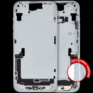 Mittelrahmen mit Ladebuchsen-Flex und Kleinteilen für iPhone 15 Plus (EU / globale Version) (ausgebautes Originalteil: Grade C) (Blue (Blau))
