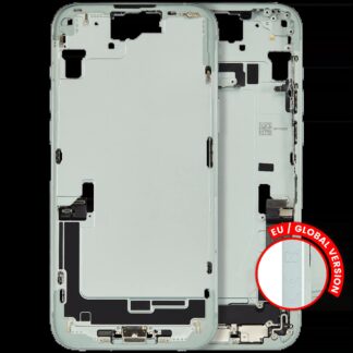 Mittelrahmen mit Ladebuchsen-Flex und Kleinteilen für iPhone 15 Plus (EU / globale Version) (ausgebautes Originalteil: Grade C) (Green (Grün))