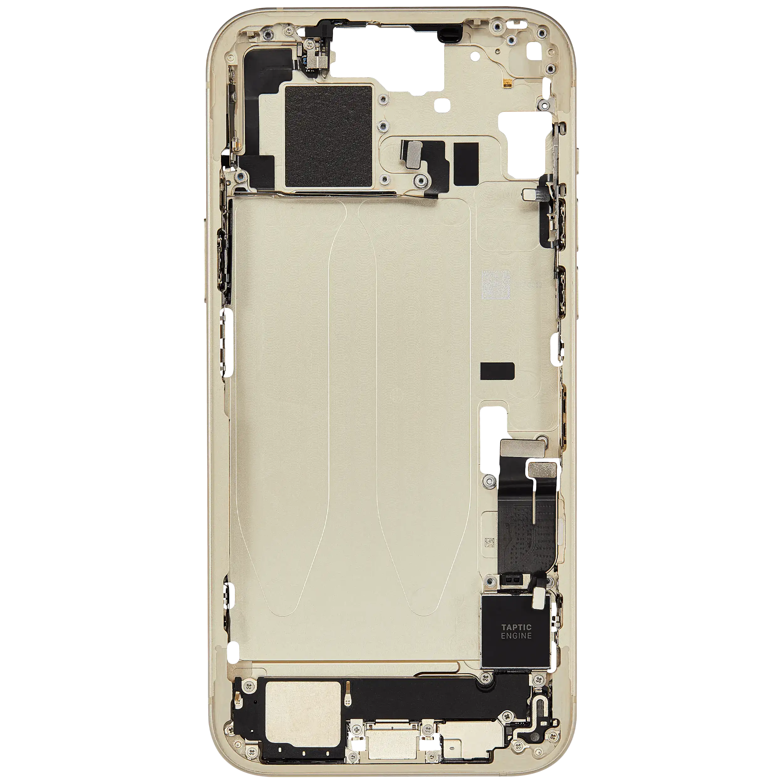 Mittelrahmen mit Ladebuchsen-Flex und Kleinteilen für iPhone 15 Plus (EU / globale Version) (ausgebautes Originalteil: Grade C) (Yellow) – Bild 4