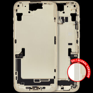 Mittelrahmen mit Ladebuchsen-Flex und Kleinteilen für iPhone 15 Plus (EU / globale Version) (ausgebautes Originalteil: Grade C) (Yellow)