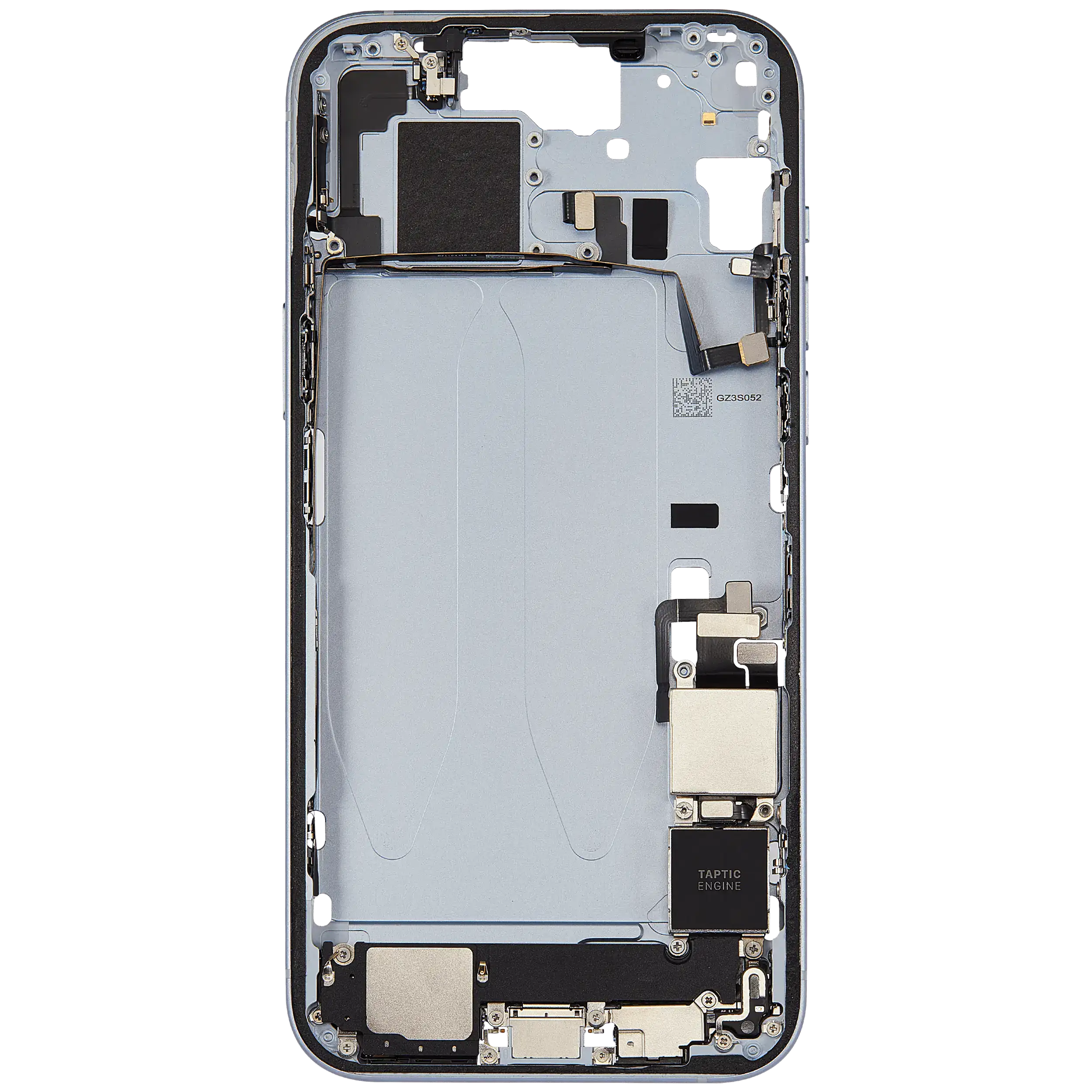 Mittelrahmen mit Ladebuchsen-Flex und Kleinteilen für iPhone 15 Plus (US-Version) (ausgebautes Originalteil: Grade A) (Blue (Blau)) – Bild 4