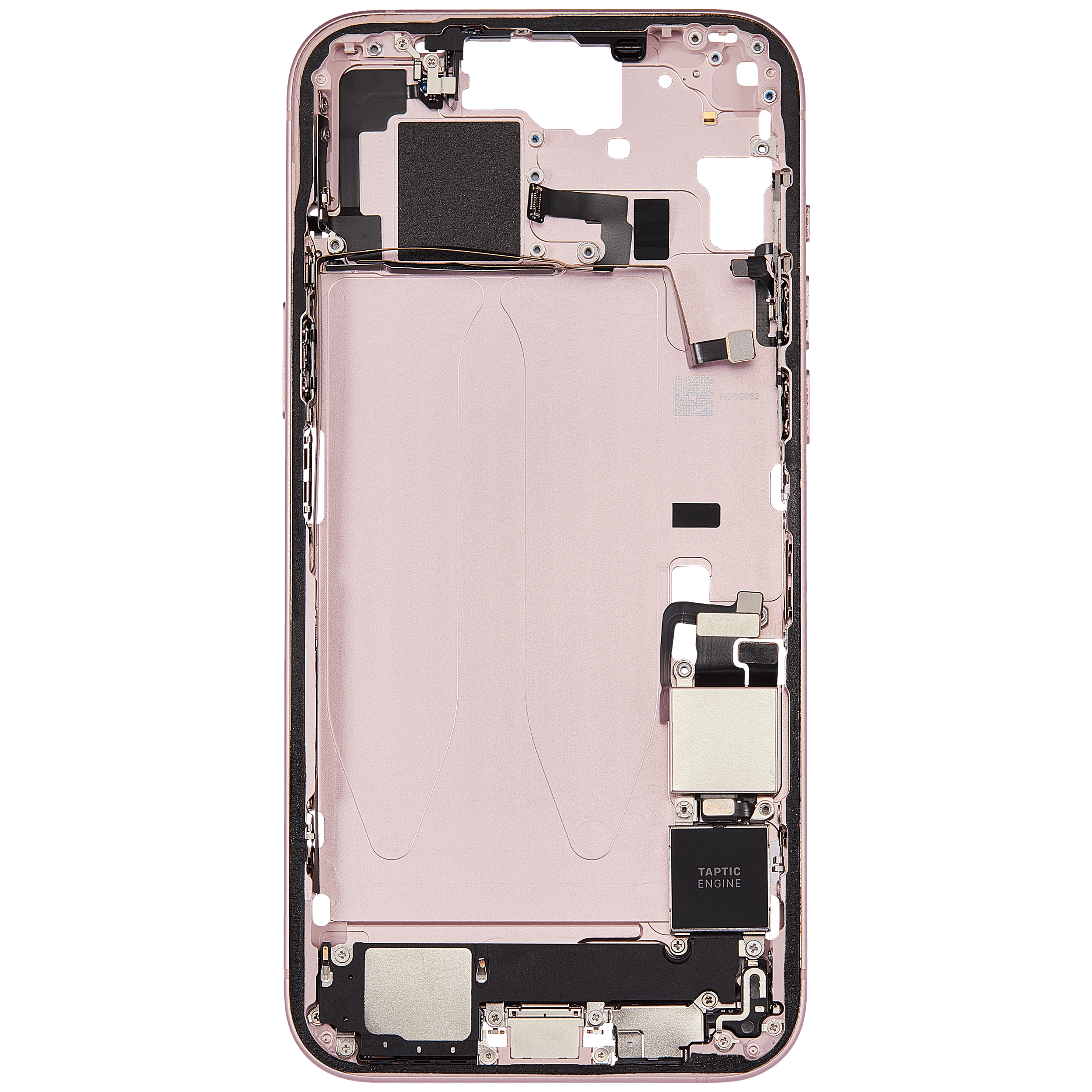 Mittelrahmen mit Ladebuchsen-Flex und Kleinteilen für iPhone 15 Plus (US-Version) (ausgebautes Originalteil: Grade A) (Pink (Rosa)) – Bild 4