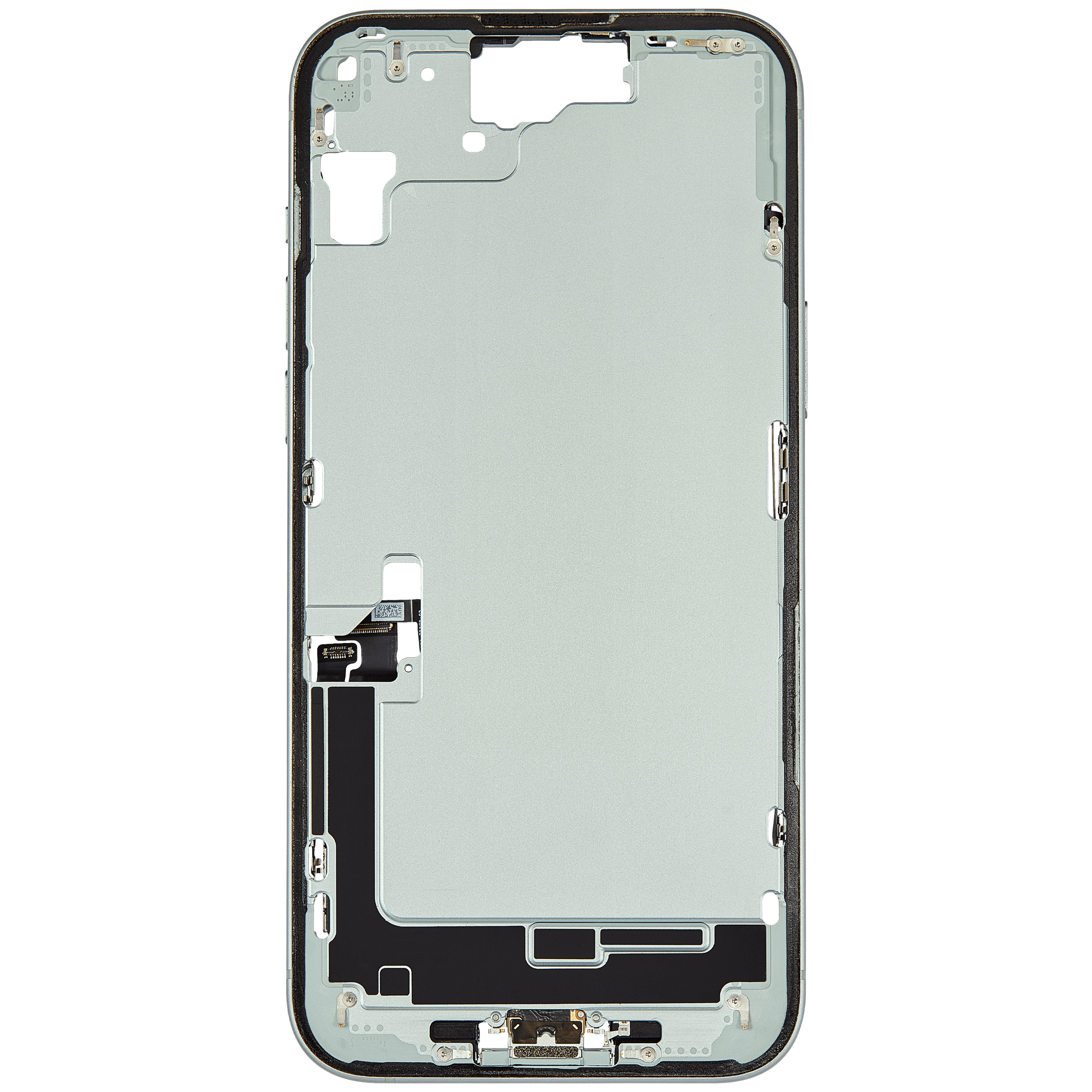Mittelrahmen mit Ladebuchsen-Flex und Kleinteilen für iPhone 15 Plus (US-Version) (ausgebautes Originalteil: Grade B) (Green (Grün)) – Bild 3