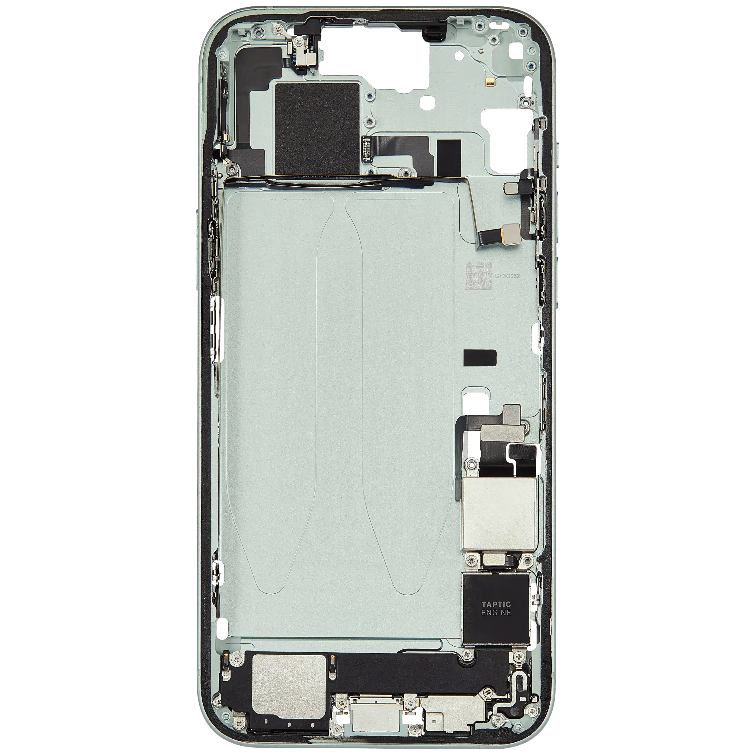 Mittelrahmen mit Ladebuchsen-Flex und Kleinteilen für iPhone 15 Plus (US-Version) (ausgebautes Originalteil: Grade B) (Green (Grün)) – Bild 4