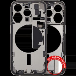 Mittelrahmen mit Ladebuchsen-Flex und Kleinteilen für iPhone 15 Pro (EU / globale Version) (ausgebautes Originalteil: Grade B) (Natural Titanium)