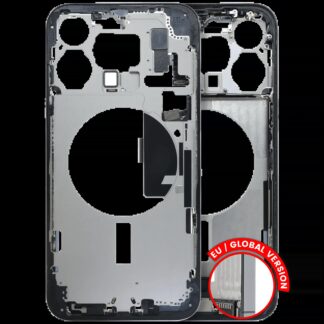 Mittelrahmen mit Ladebuchsen-Flex und Kleinteilen für iPhone 15 Pro Max (EU / globale Version) (ausgebautes Originalteil: Grade C) (Blue Titanium)