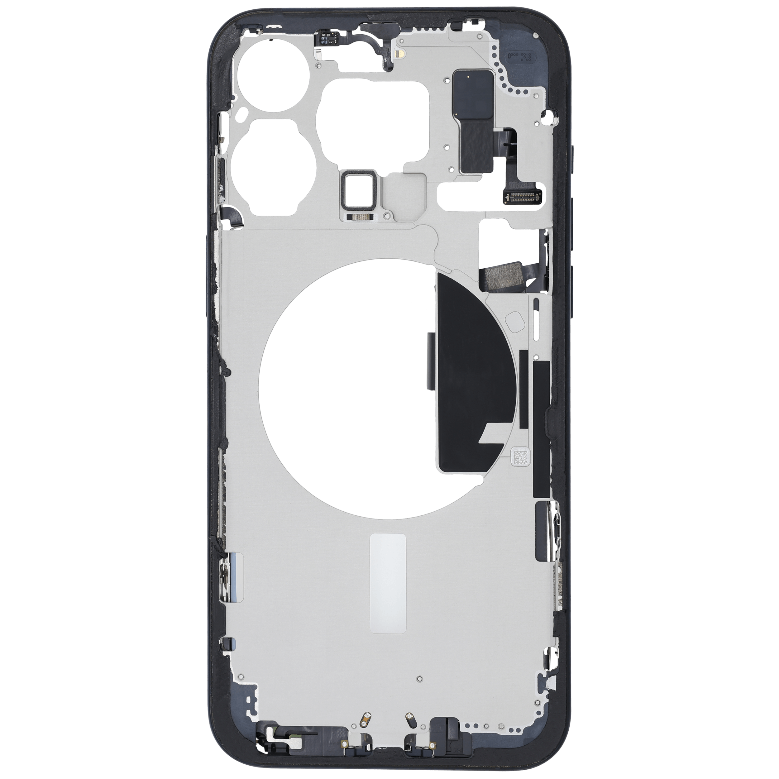 Mittelrahmen mit Ladebuchsen-Flex und Kleinteilen für iPhone 15 Pro Max (US-Version) (ausgebautes Originalteil: Grade B) (Blue Titanium) – Bild 3