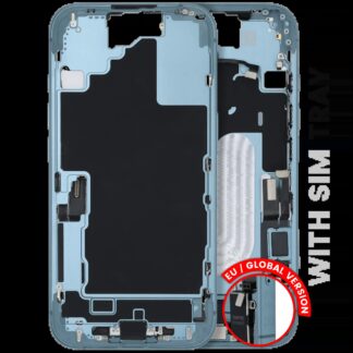 Mittelrahmen mit Ladebuchsen-Flex und Kleinteilen für iPhone 16 (EU / globale Version) (ausgebautes Originalteil: Grade B) (Teal)