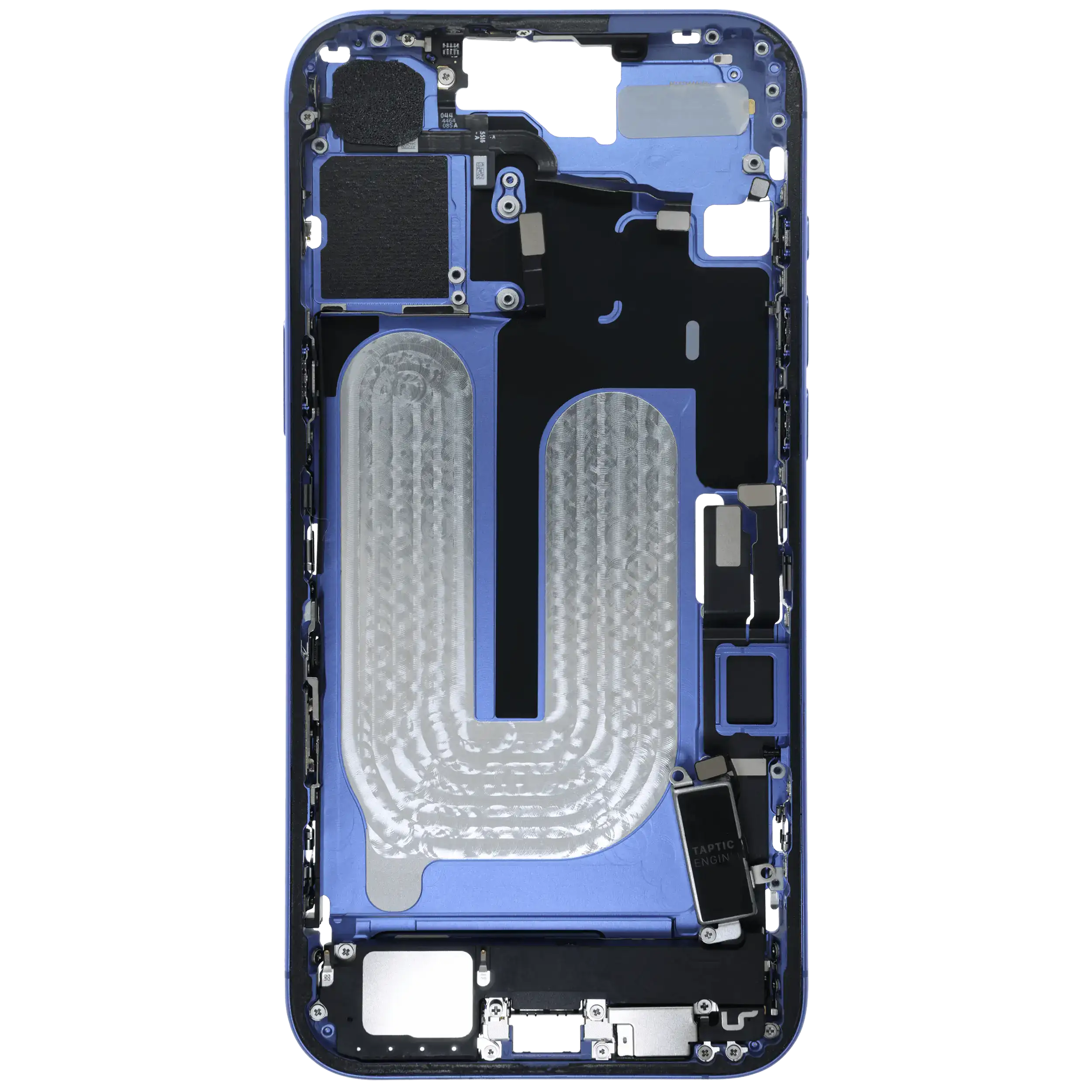 Mittelrahmen mit Ladebuchsen-Flex und Kleinteilen für iPhone 16 Plus (EU / globale Version) (ausgebautes Originalteil: Grade B) (Ultramarine) – Bild 4