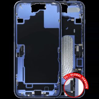 Mittelrahmen mit Ladebuchsen-Flex und Kleinteilen für iPhone 16 Plus (EU / globale Version) (ausgebautes Originalteil: Grade B) (Ultramarine)