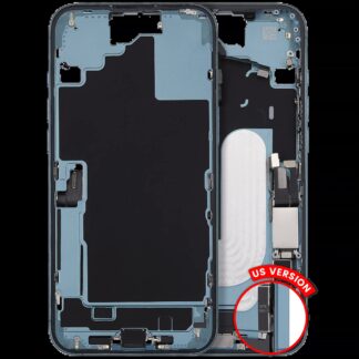 Mittelrahmen mit Ladebuchsen-Flex und Kleinteilen für iPhone 16 Plus (US-Version) (ausgebautes Originalteil: Grade C) (Teal)