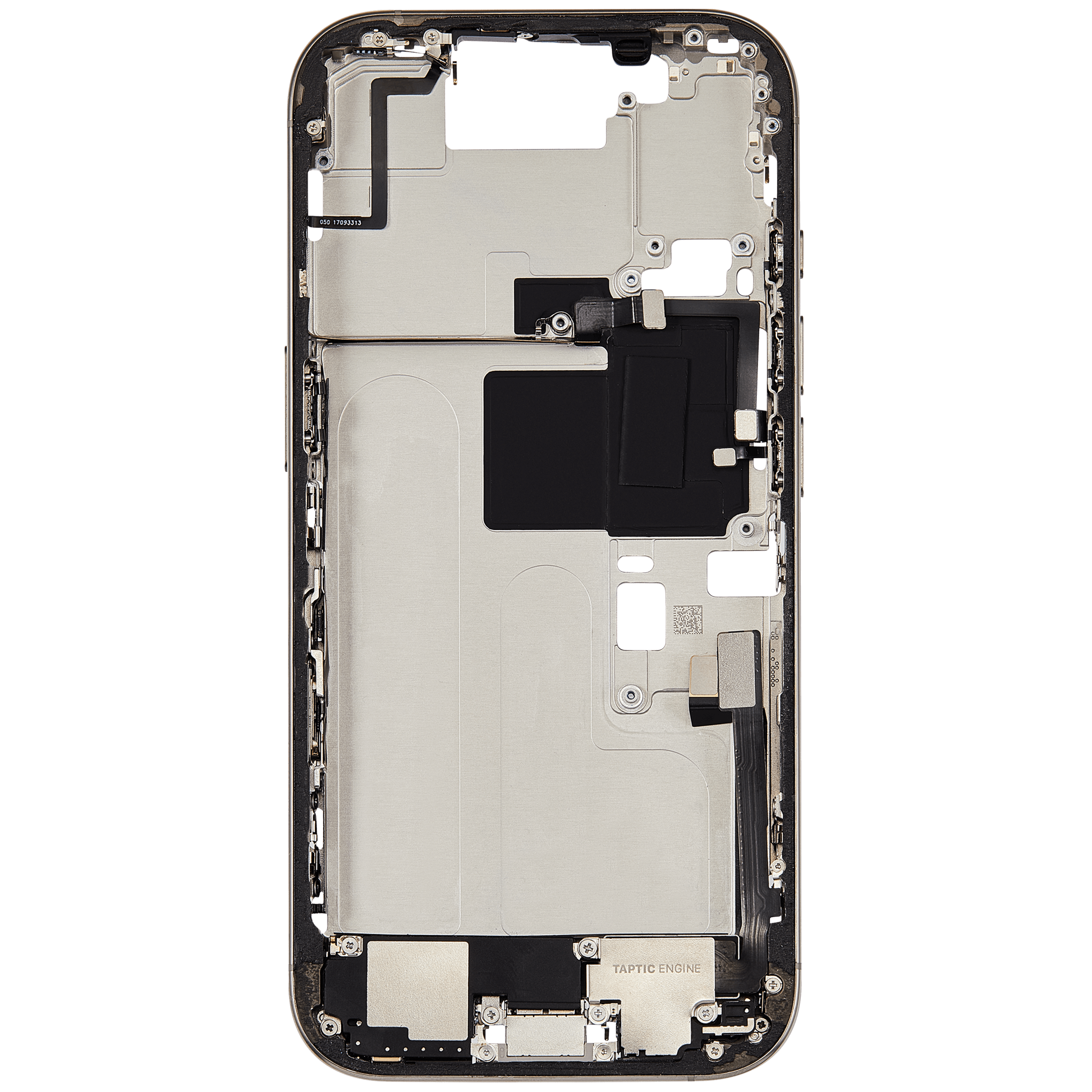 Mittelrahmen mit Ladebuchsen-Flex und Kleinteilen für iPhone 16 Pro (US-Version) (ausgebautes Originalteil: Grade A) (Natural Titanium) – Bild 4