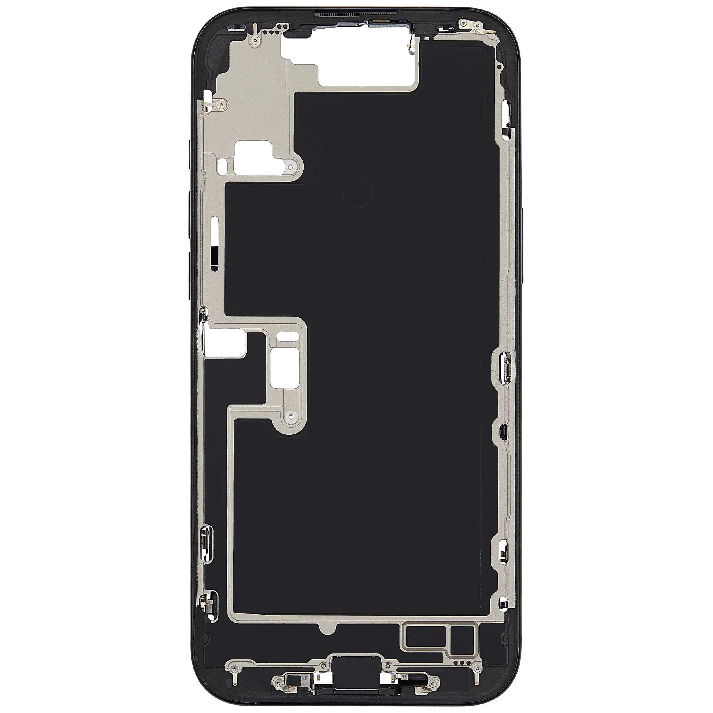 Mittelrahmen mit Ladebuchsen-Flex und Kleinteilen für iPhone 16 Pro Max (US-Version) (ausgebautes Originalteil: Grade A) (Black Titanium) – Bild 3