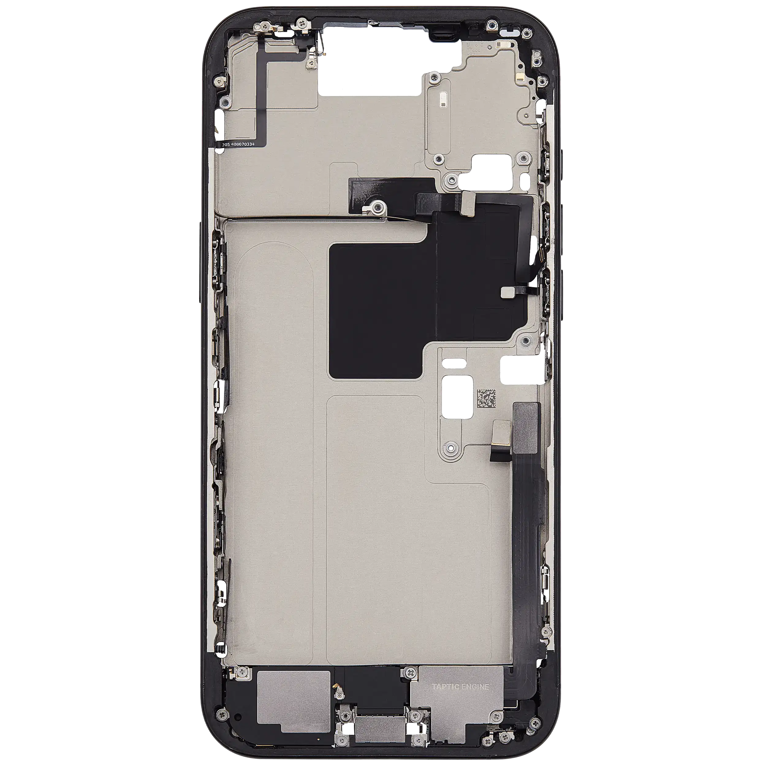 Mittelrahmen mit Ladebuchsen-Flex und Kleinteilen für iPhone 16 Pro Max (US-Version) (ausgebautes Originalteil: Grade A) (Black Titanium) – Bild 4