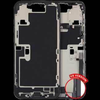 Mittelrahmen mit Ladebuchsen-Flex und Kleinteilen für iPhone 16 Pro Max (US-Version) (ausgebautes Originalteil: Grade A) (Black Titanium)