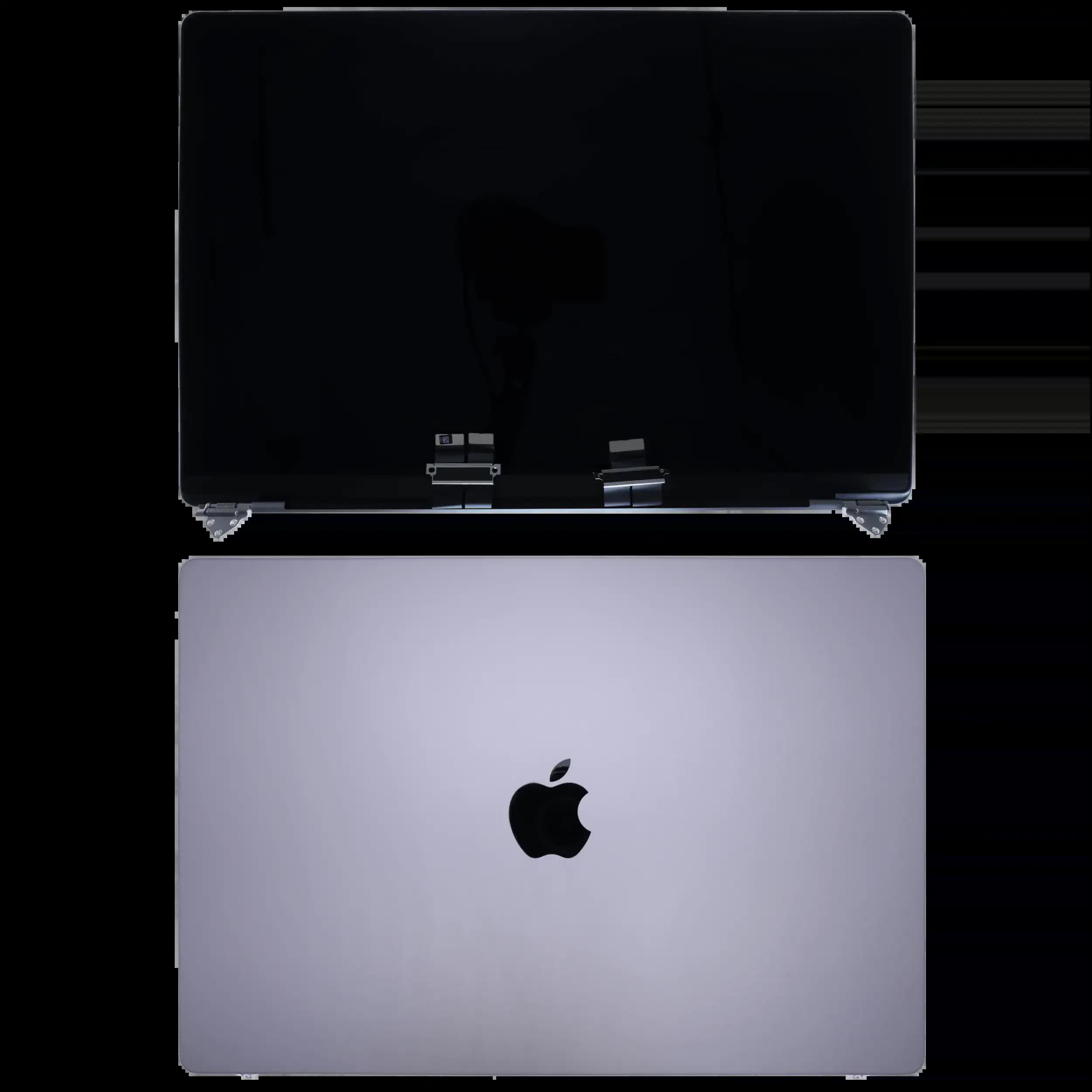 komplette LCD-Displayeinheit für MacBook Pro 16" A2485 (2021) Pro / Max / A2780 (2023) / A2991 (2023) (Original) (Space Gray)