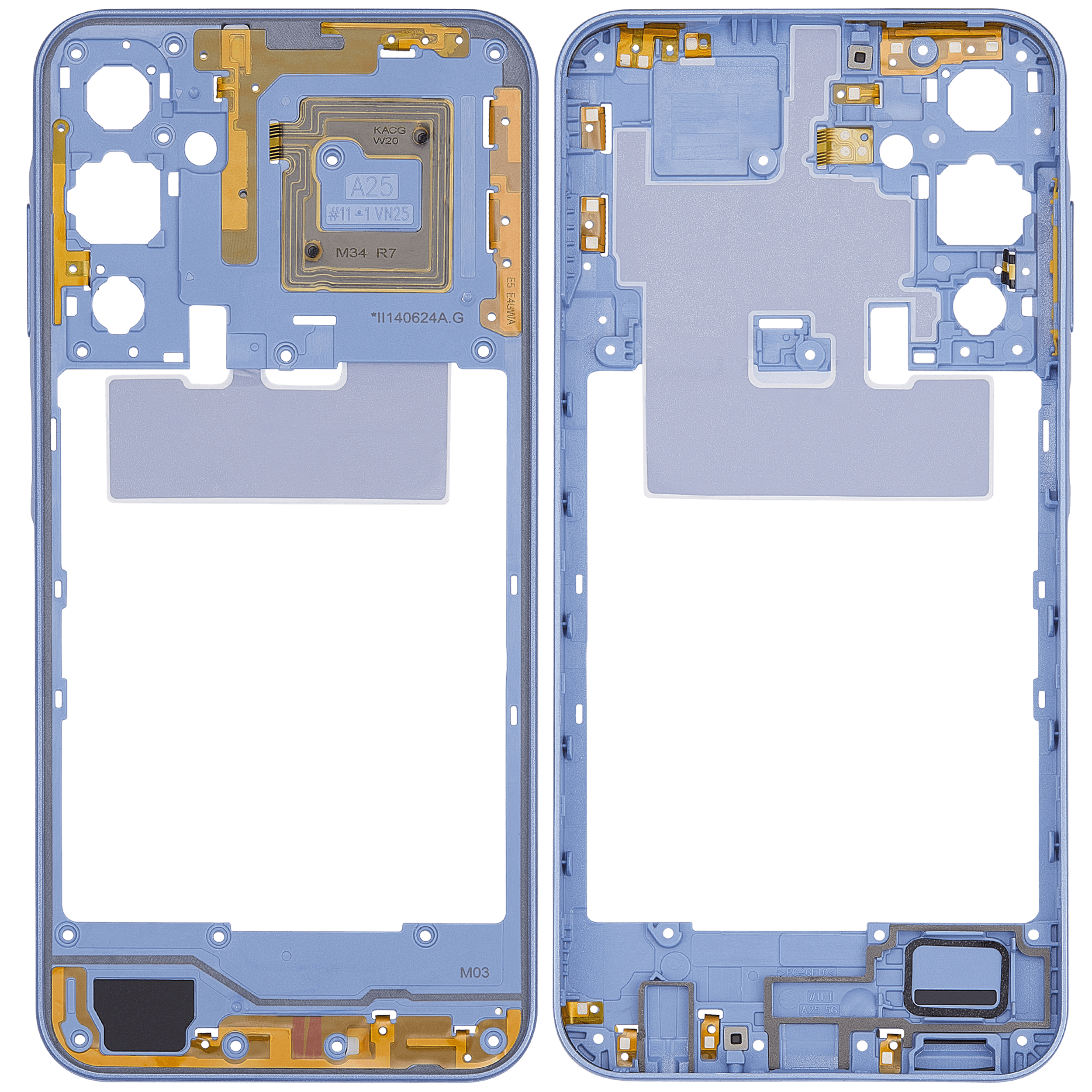 Mittelrahmen für Samsung Galaxy A25 5G (A256 / 2023) (Optimistic Blue) – Bild 2