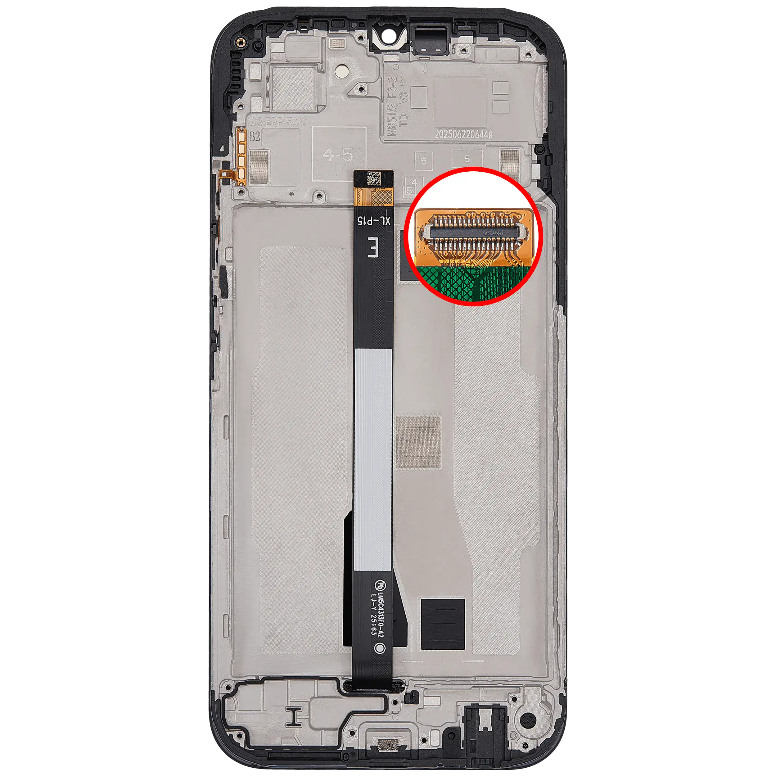 LCD Display mit Rahmen für Xiaomi Redmi 15C 4G (EU Version) (professionell aufgearbeitet) – Bild 4