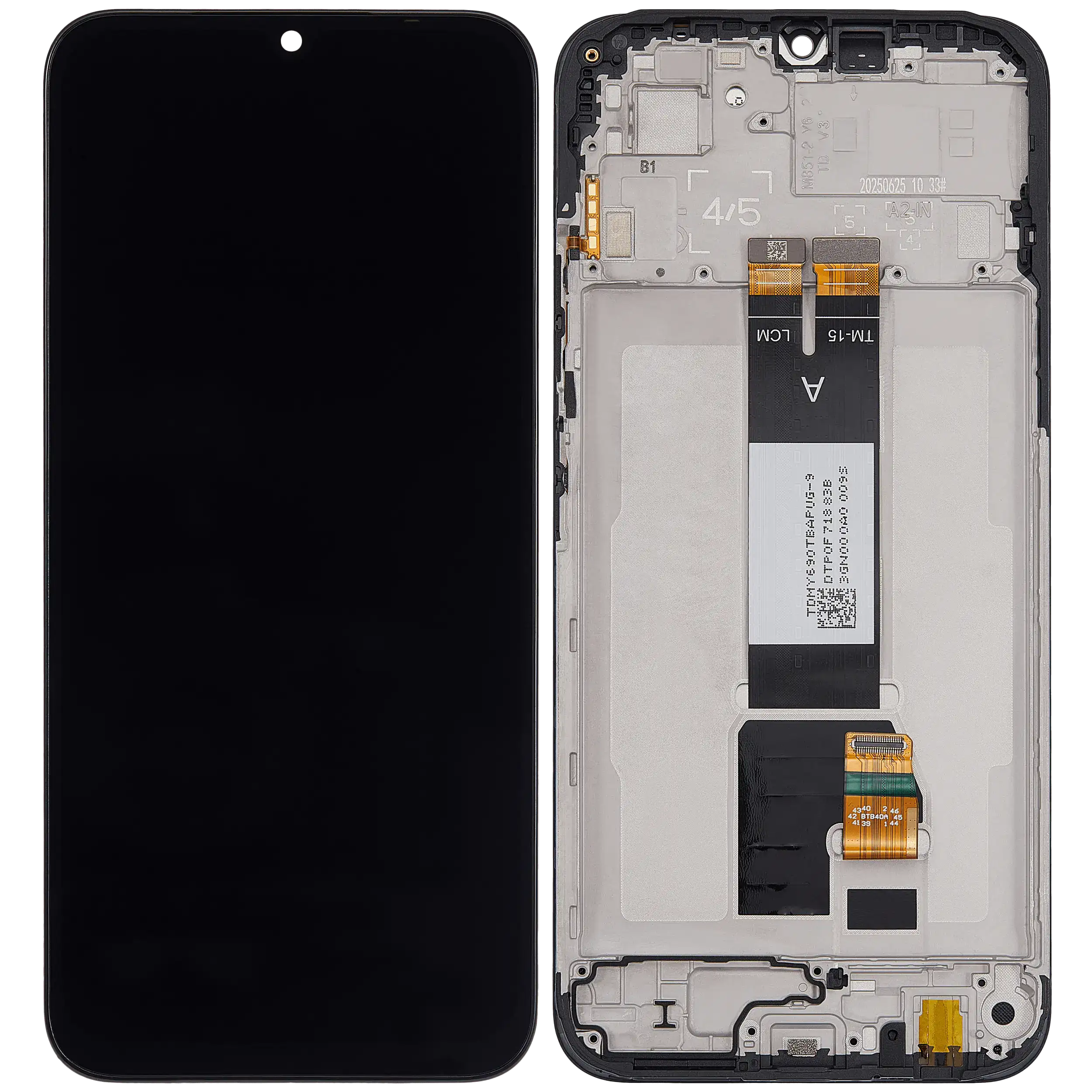 LCD Display mit Rahmen für Xiaomi Redmi 15C 5G / Redmi 15R (professionell aufgearbeitet) – Bild 2
