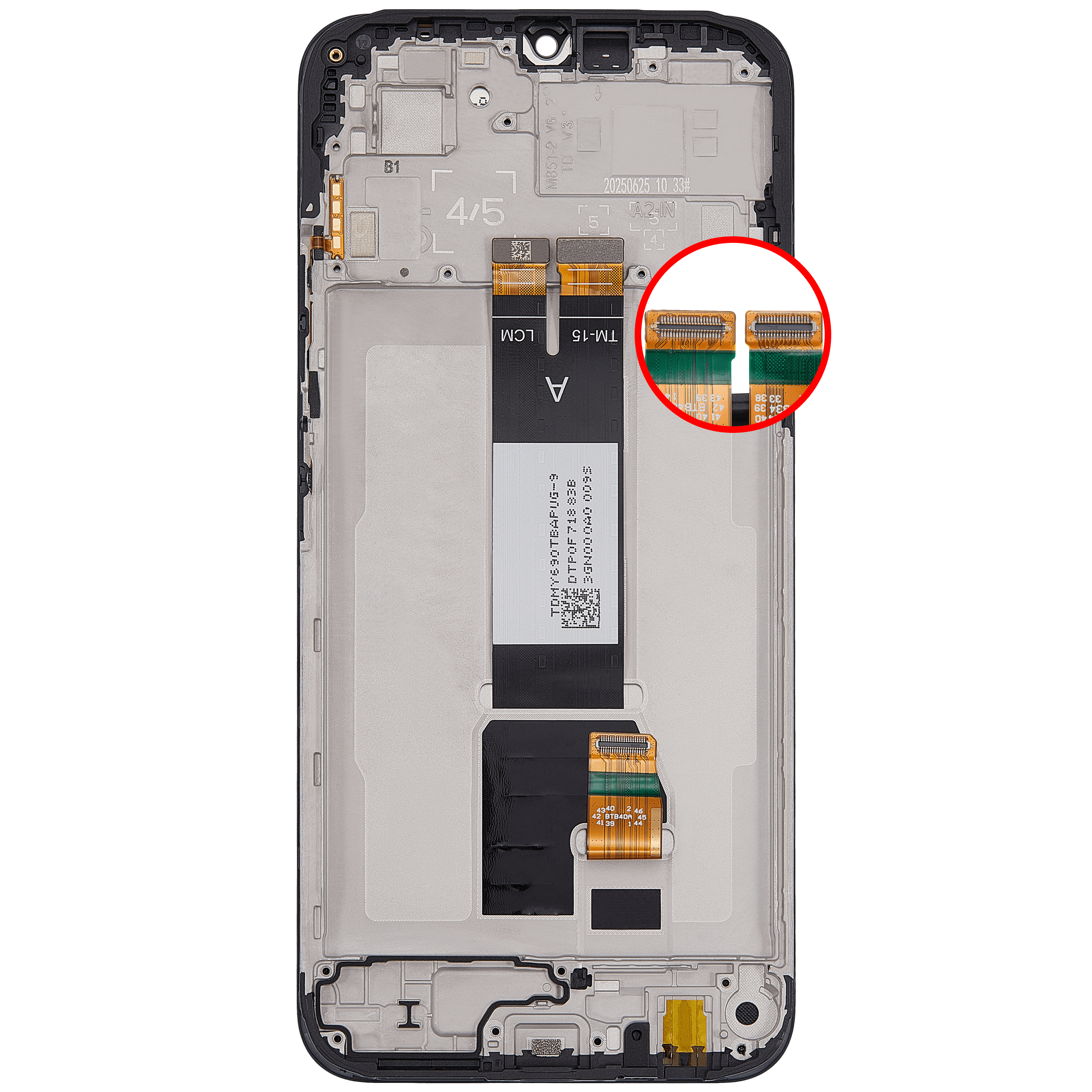 LCD Display mit Rahmen für Xiaomi Redmi 15C 5G / Redmi 15R (professionell aufgearbeitet) – Bild 4