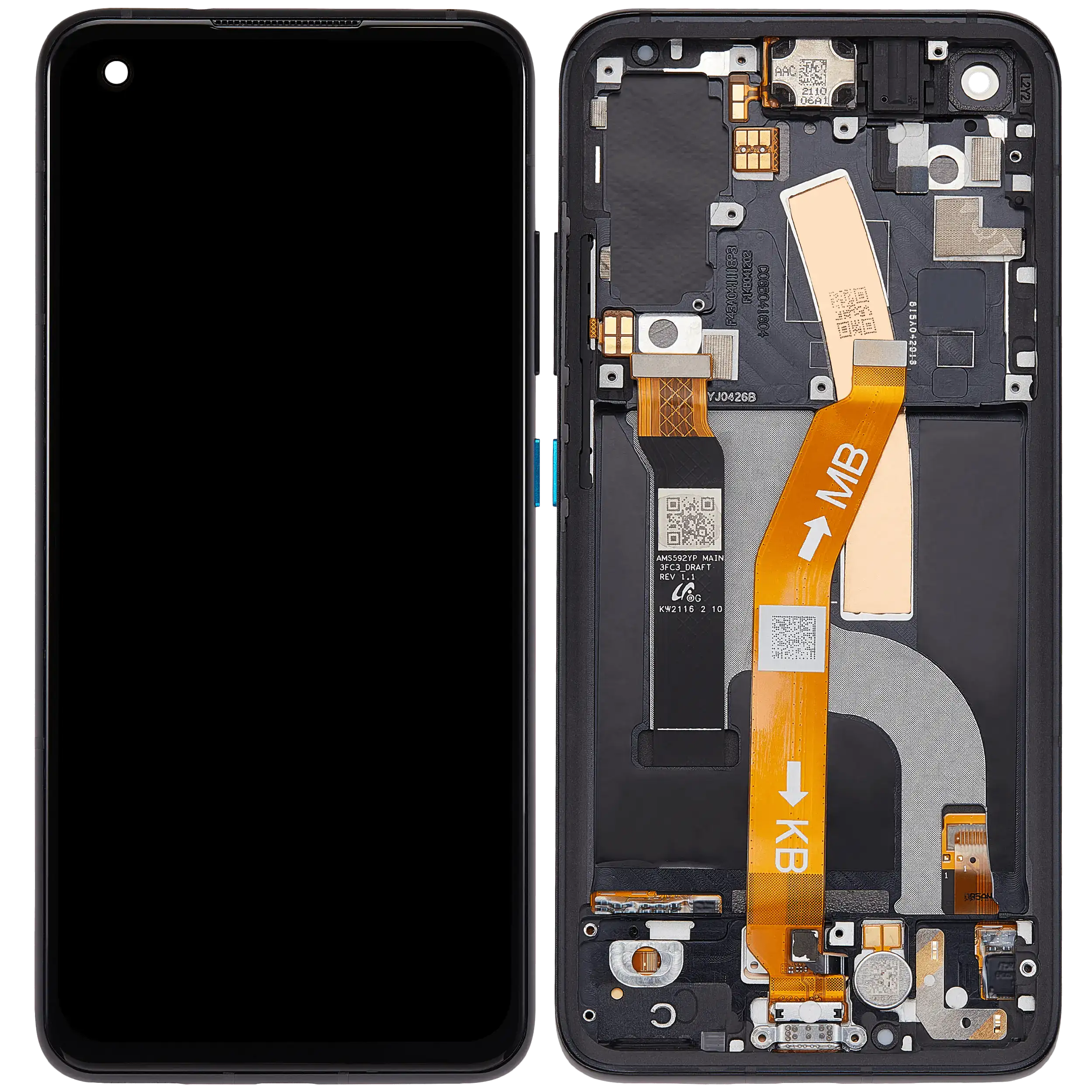 OLED Display mit Rahmen für Asus ZenFone 8 (professionell aufgearbeitet) – Bild 2