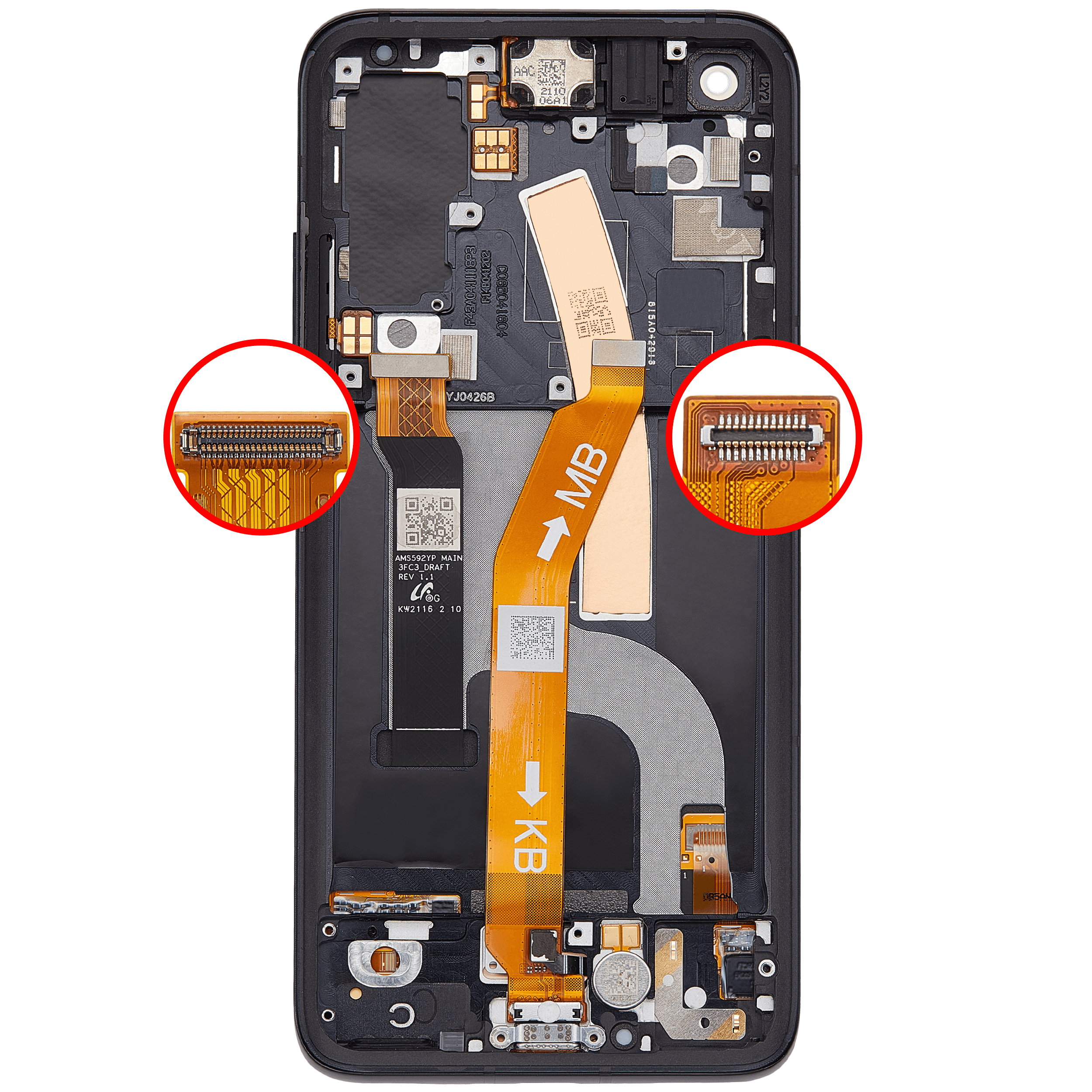 OLED Display mit Rahmen für Asus ZenFone 8 (professionell aufgearbeitet) – Bild 4