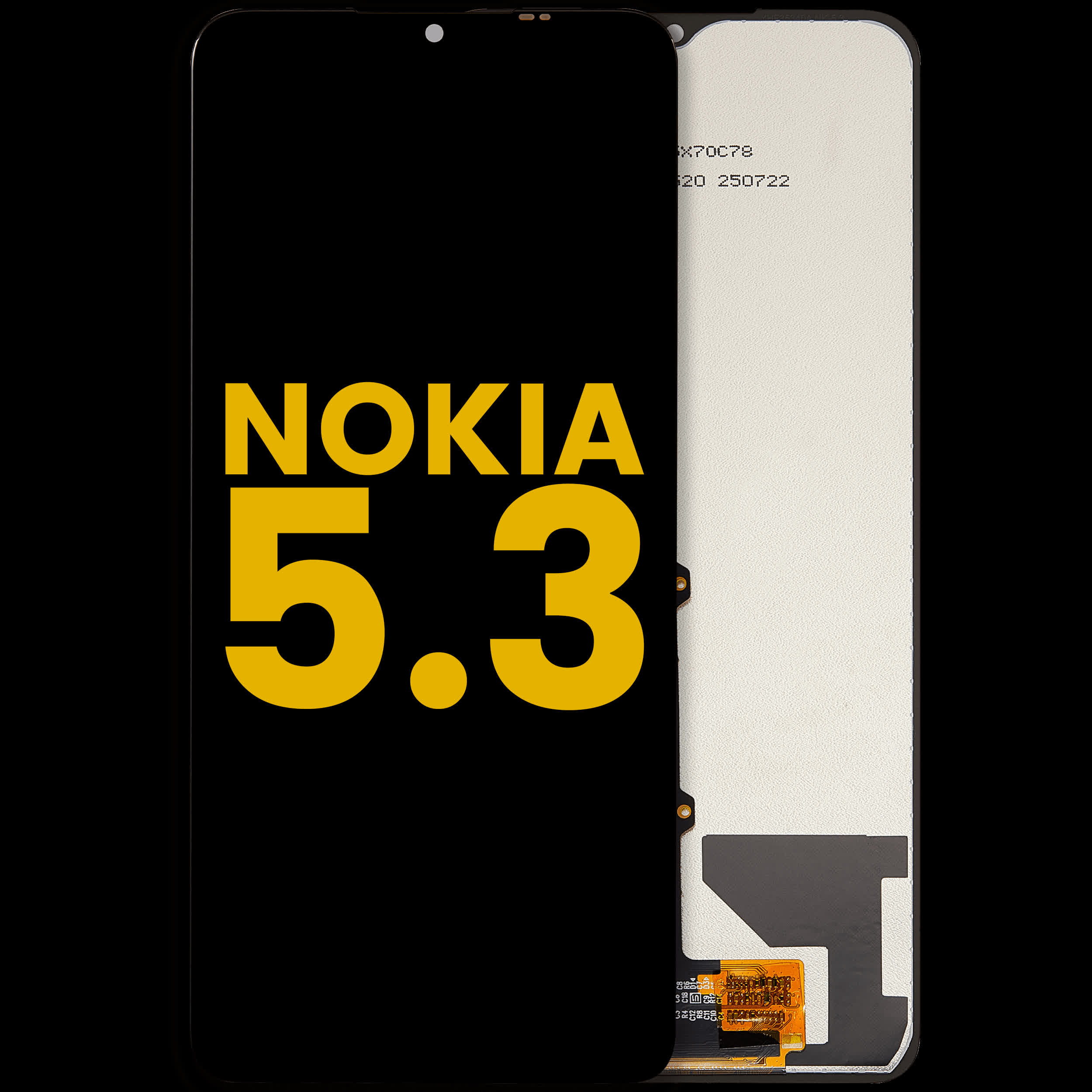 LCD Display ohne Rahmen für Nokia 5.3 (professionell aufgearbeitet)
