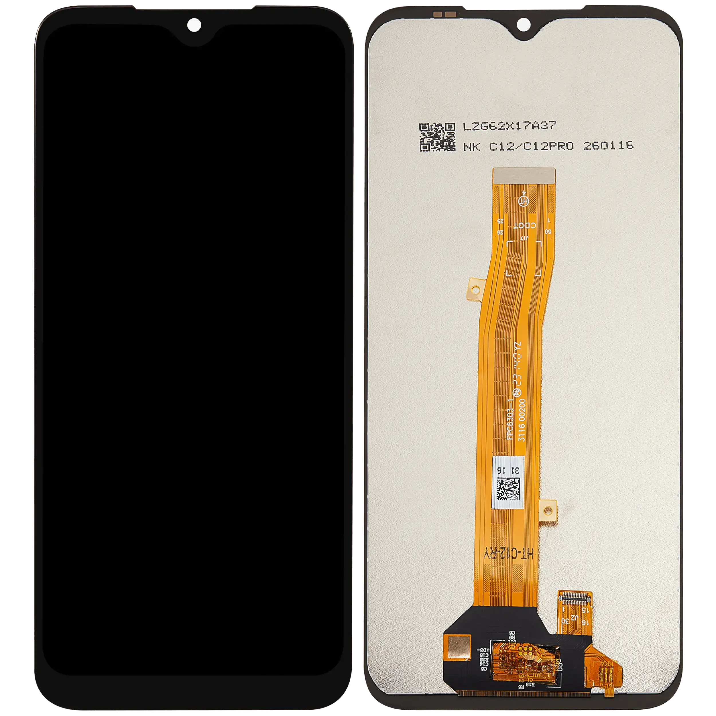 LCD Display ohne Rahmen für Nokia C12 (professionell aufgearbeitet) – Bild 2