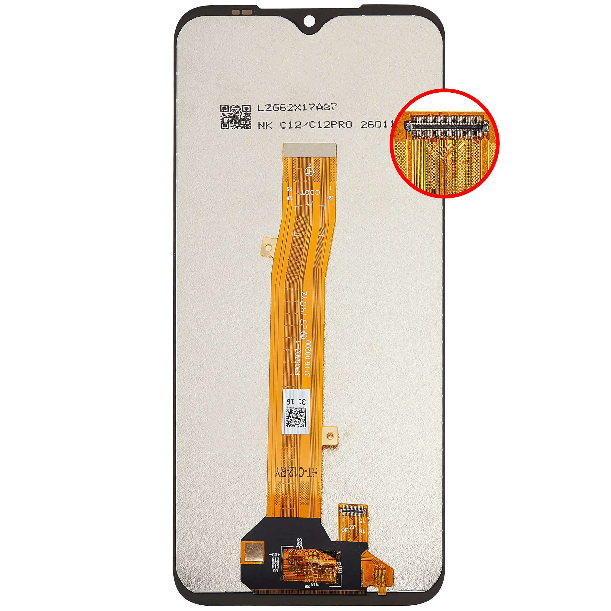 LCD Display ohne Rahmen für Nokia C12 (professionell aufgearbeitet) – Bild 4