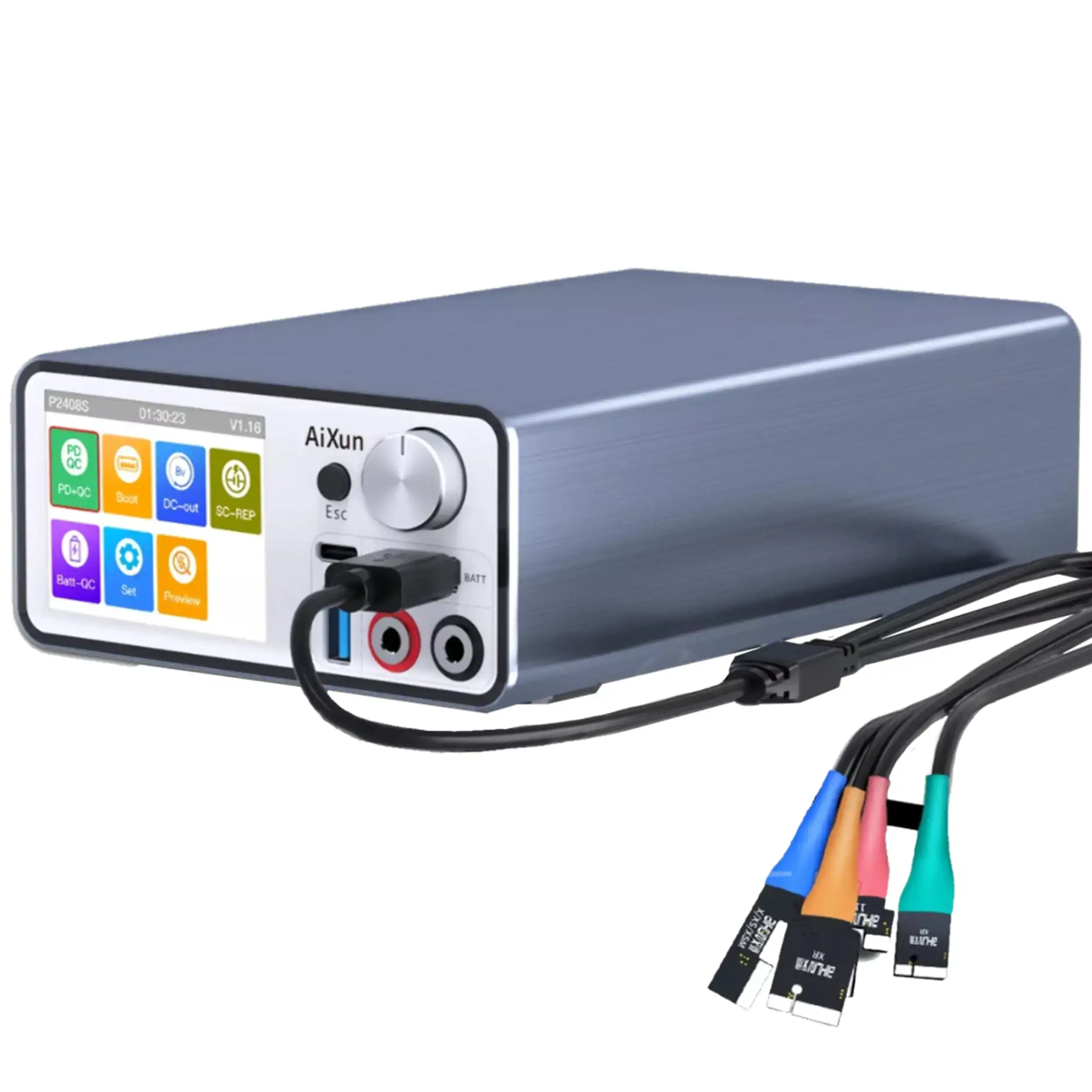 P3208 320W Smart Power Supply 32V/8A mit 20-Port USB Hub für iPhone 7–16 Pro Max (AiXun) (220V / EU Version) – Bild 2