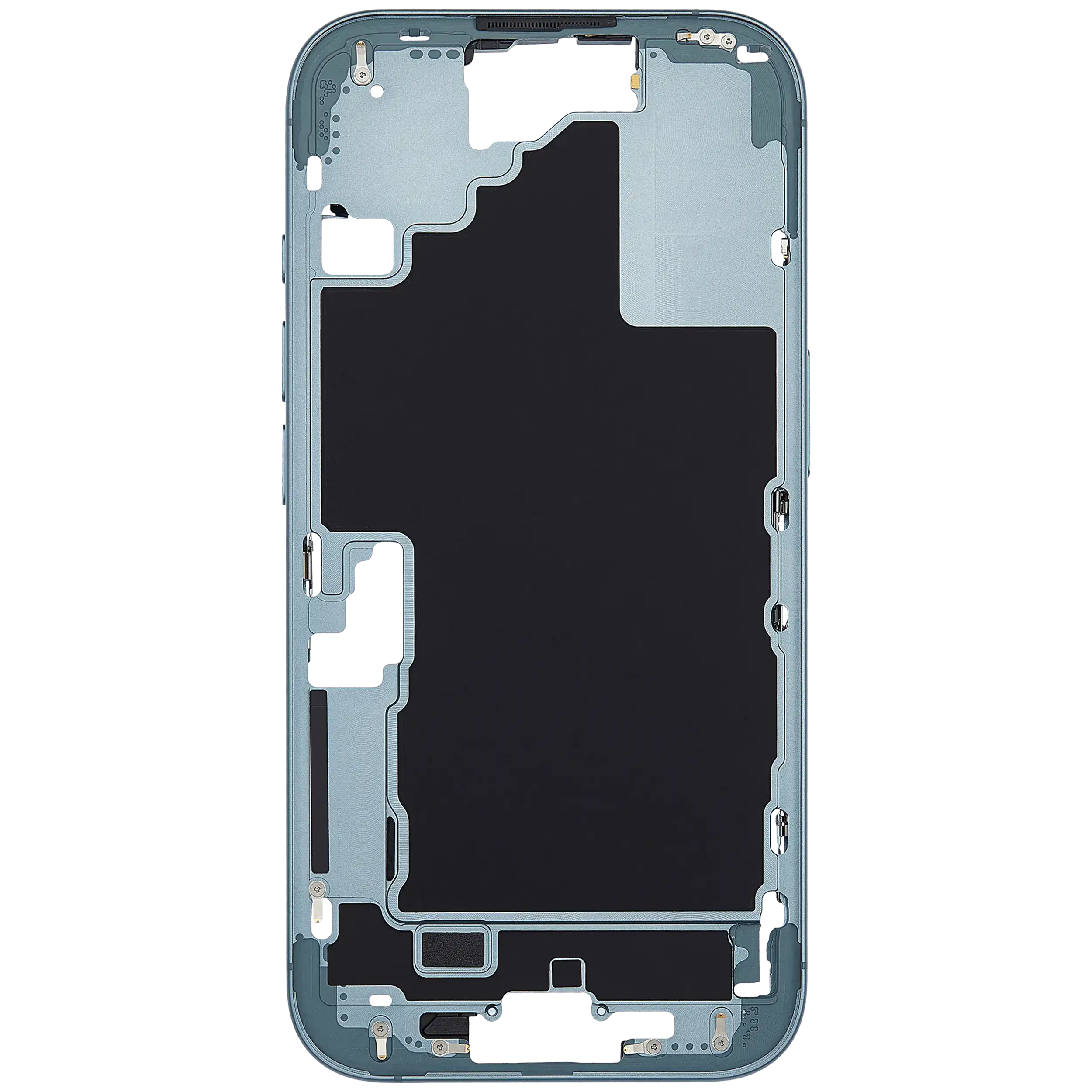 Mittelrahmen mit Power und Lautstärketaste für iPhone 16 (US-Version) (Aftermarket Plus) (Teal) – Bild 3