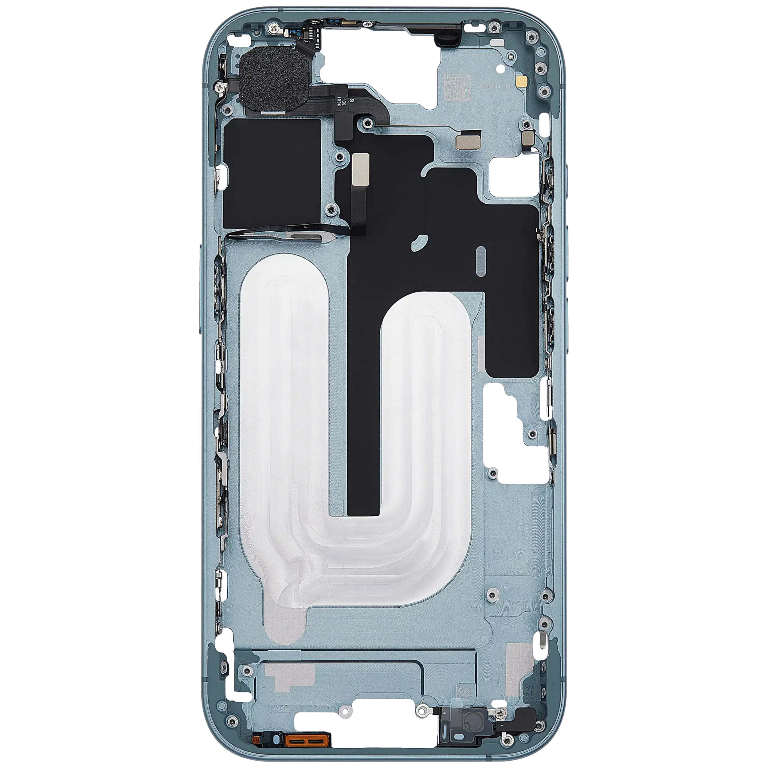Mittelrahmen mit Power und Lautstärketaste für iPhone 16 (US-Version) (Aftermarket Plus) (Teal) – Bild 4