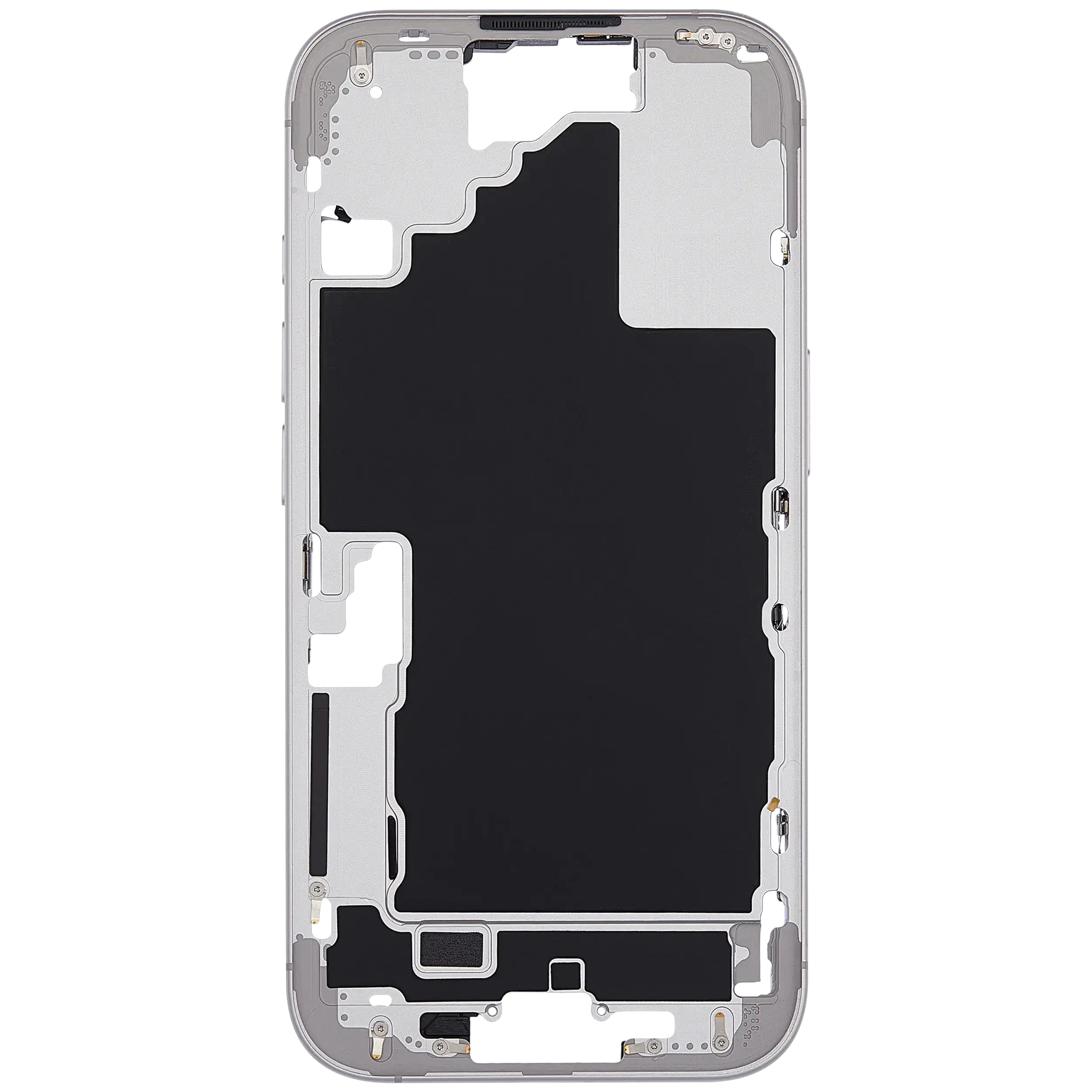 Mittelrahmen mit Power und Lautstärketaste für iPhone 16 (US-Version) (Aftermarket Plus) (White (Weiß)) – Bild 3