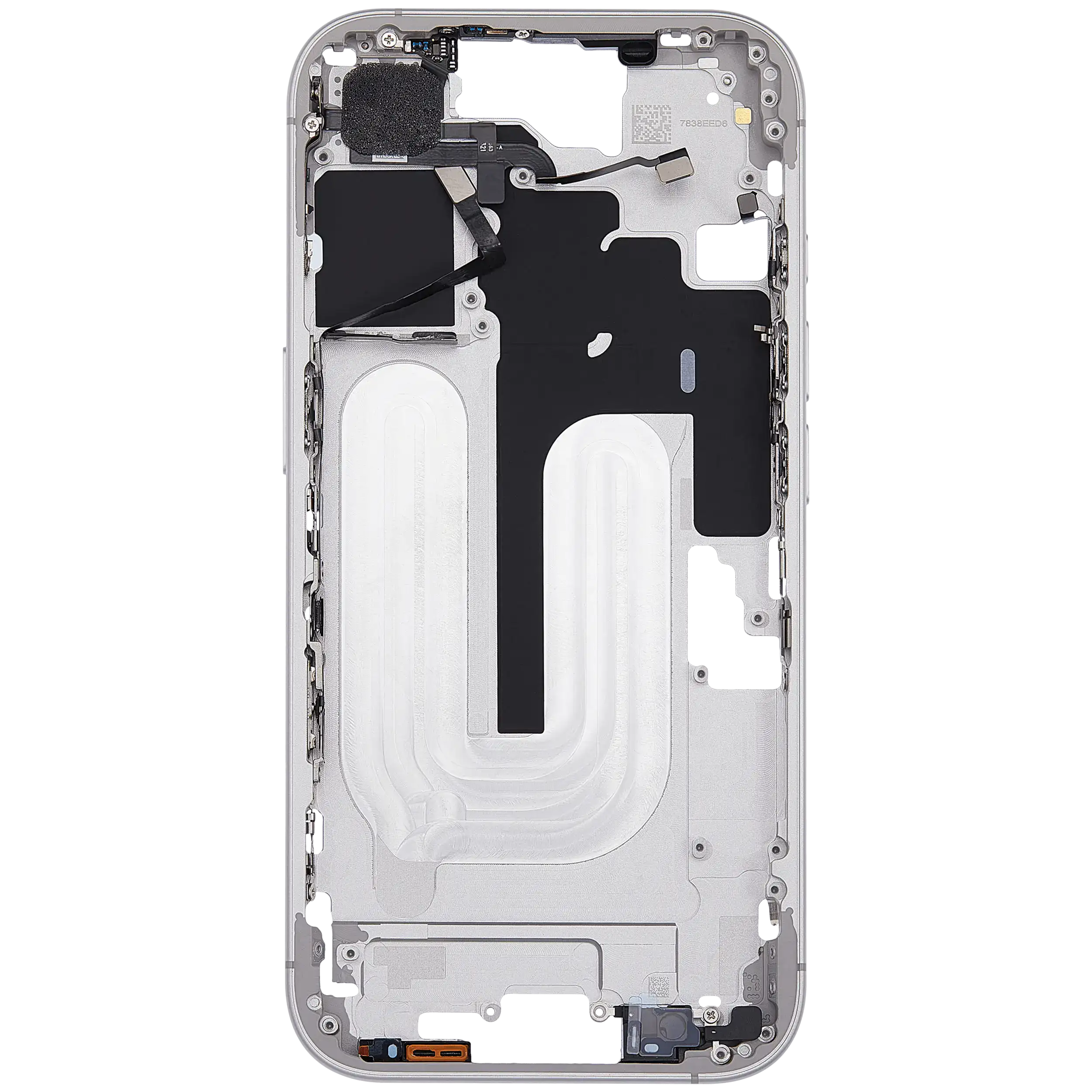 Mittelrahmen mit Power und Lautstärketaste für iPhone 16 (US-Version) (Aftermarket Plus) (White (Weiß)) – Bild 4