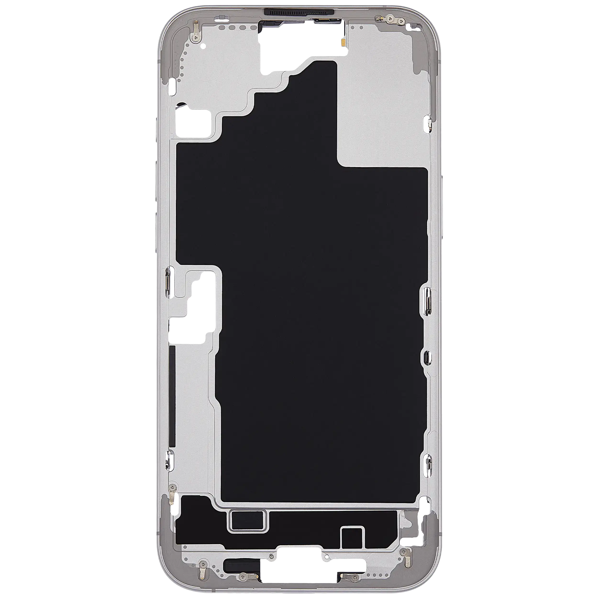 Mittelrahmen mit Power und Lautstärketaste für iPhone 16 Plus (US-Version) (Aftermarket Plus) (White (Weiß)) – Bild 3