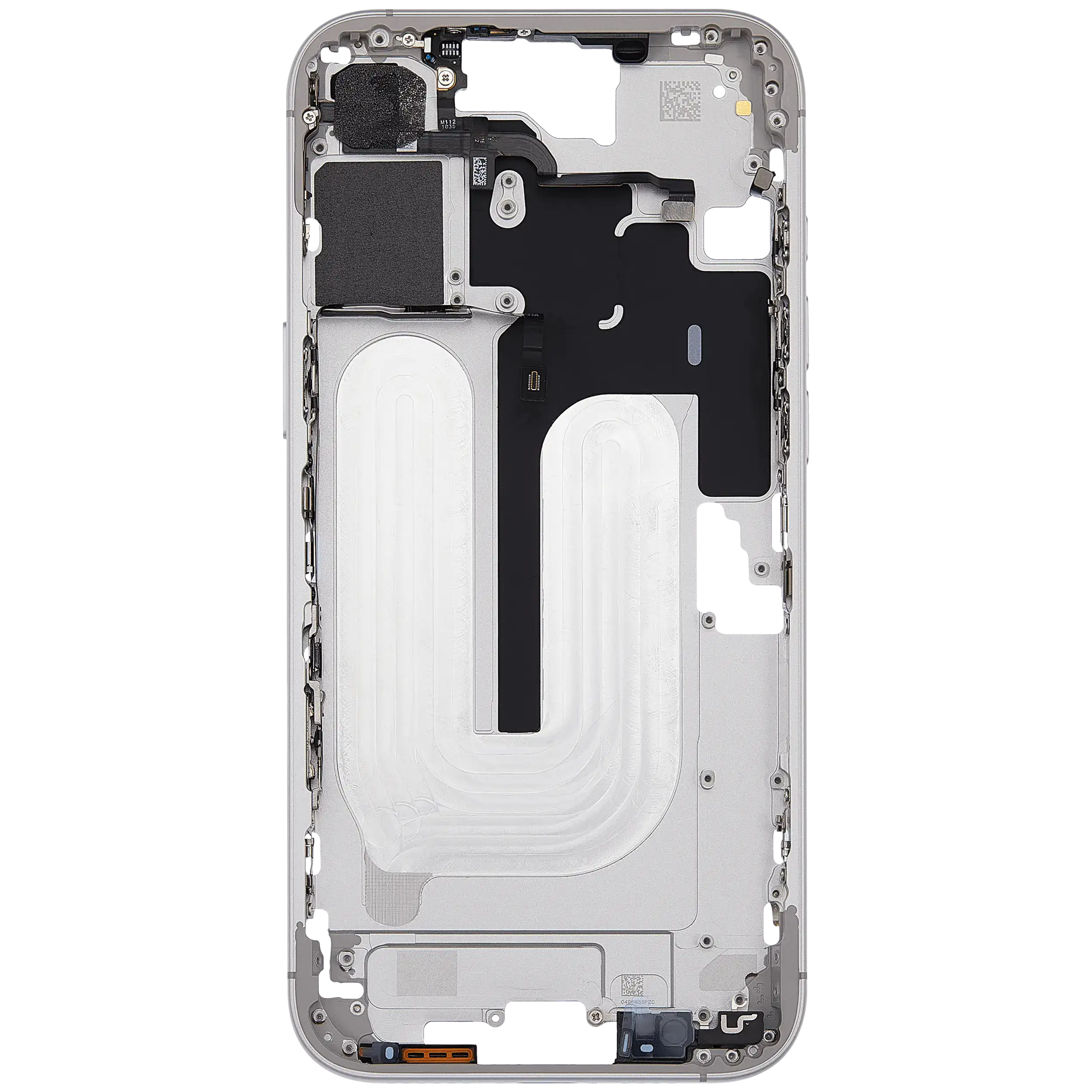 Mittelrahmen mit Power und Lautstärketaste für iPhone 16 Plus (US-Version) (Aftermarket Plus) (White (Weiß)) – Bild 4