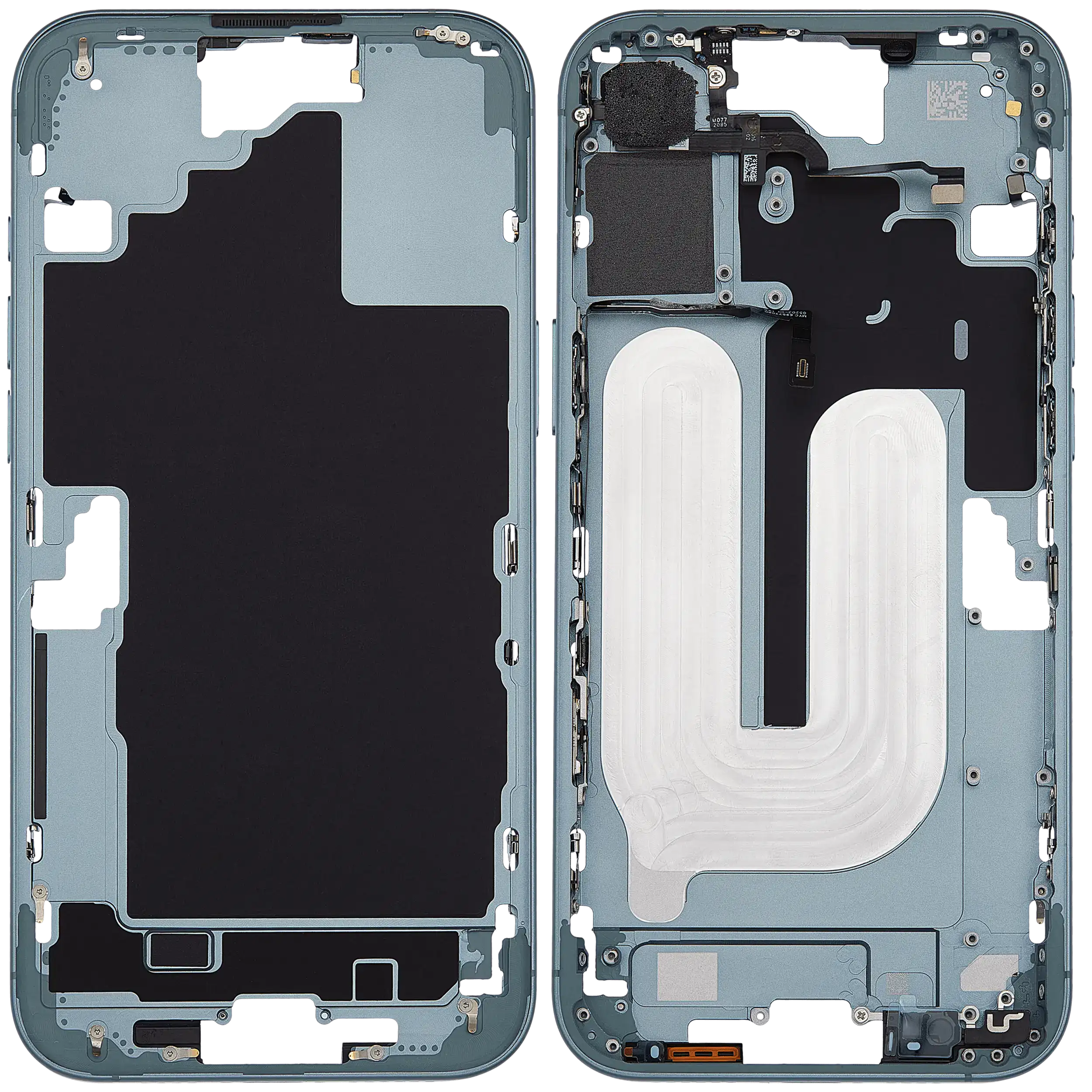 Mittelrahmen mit Power und Lautstärketaste für iPhone 16 Plus (US-Version) (Aftermarket Plus) (Teal) – Bild 2