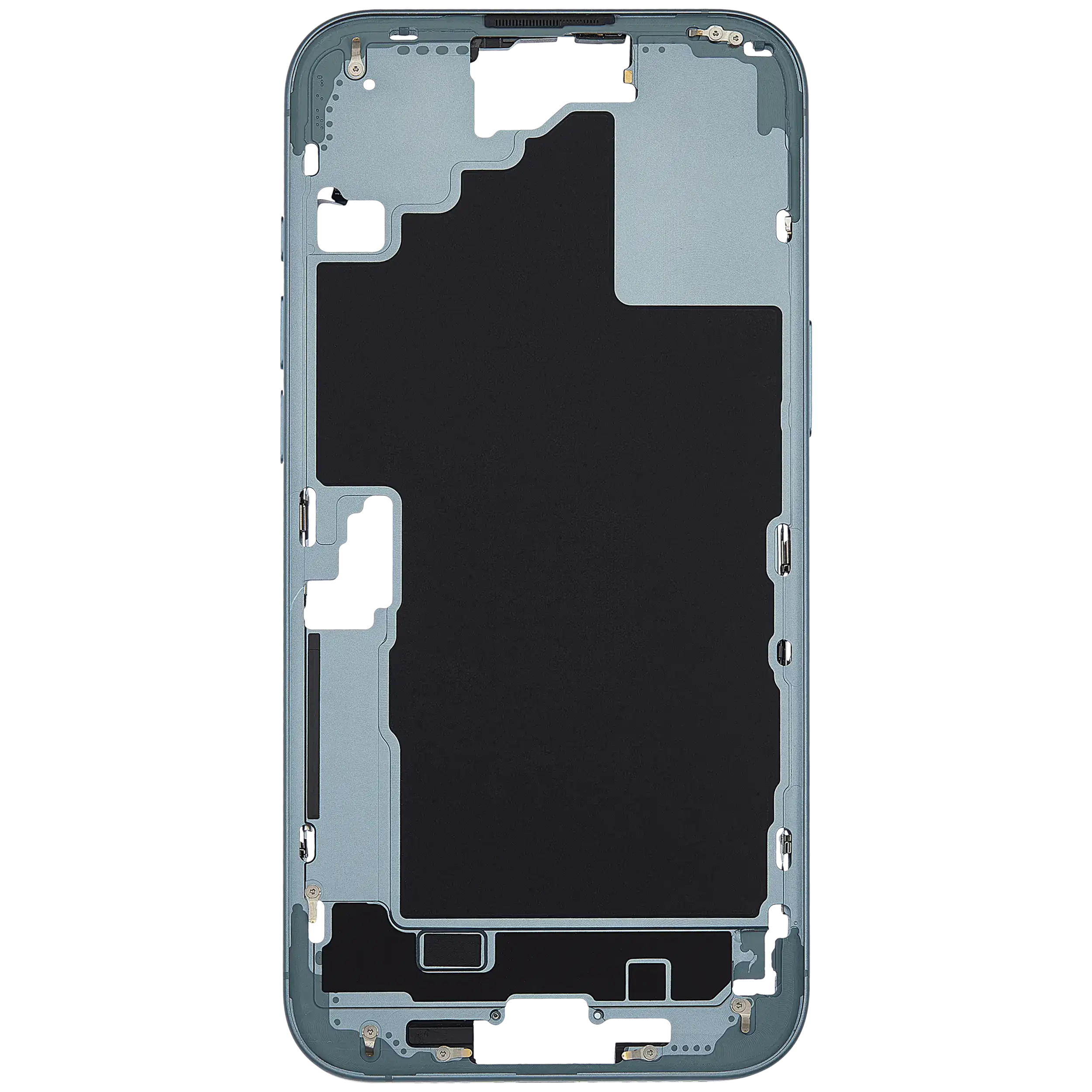 Mittelrahmen mit Power und Lautstärketaste für iPhone 16 Plus (US-Version) (Aftermarket Plus) (Teal) – Bild 3