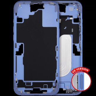 Mittelrahmen mit Power und Lautstärketaste für iPhone 16 Plus (US-Version) (Aftermarket Plus) (Ultramarine)