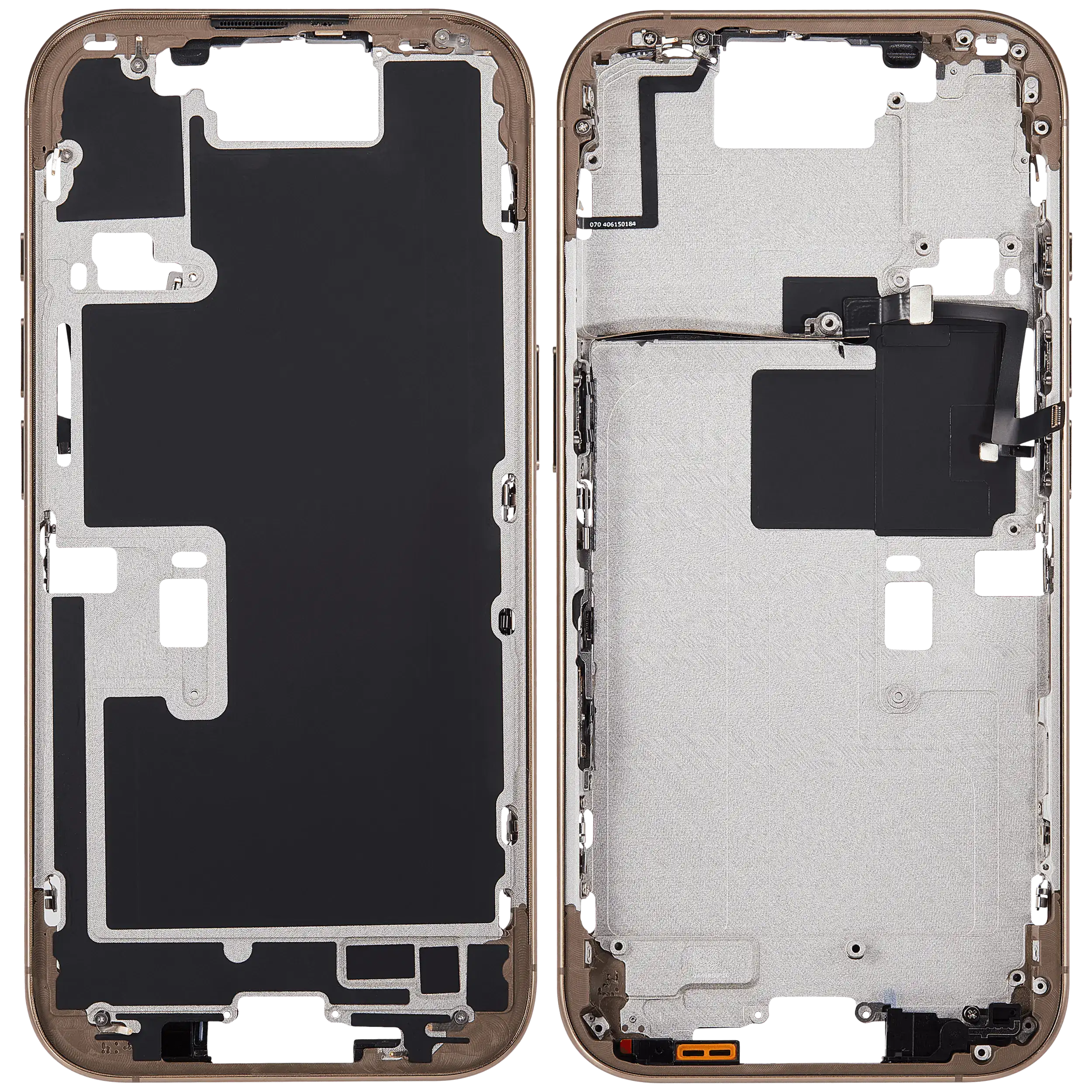 Mittelrahmen mit Power und Lautstärketaste für iPhone 16 Pro (US-Version) (Aftermarket Plus) (Desert Titanium) – Bild 2