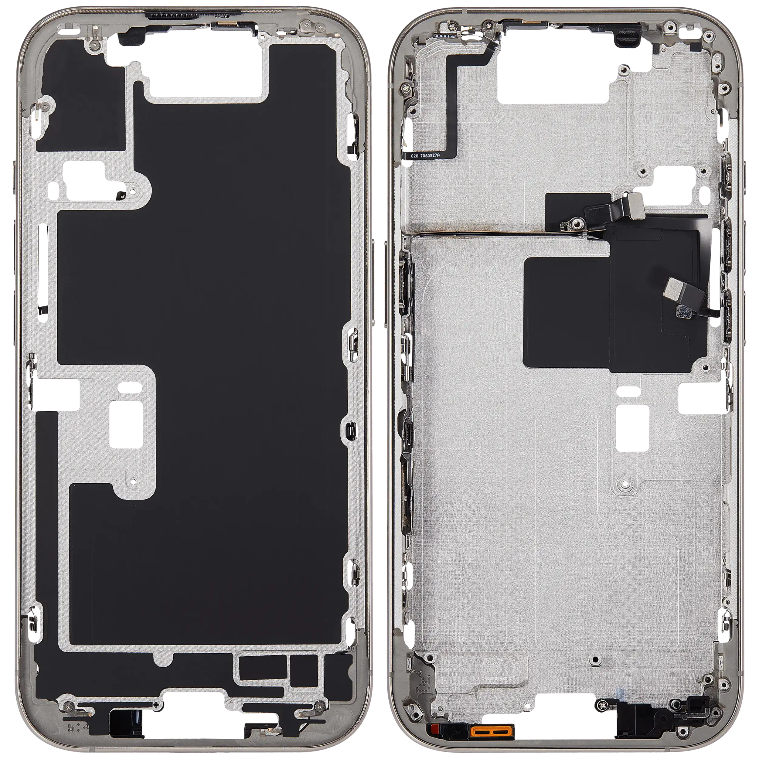 Mittelrahmen mit Power und Lautstärketaste für iPhone 16 Pro (US-Version) (Aftermarket Plus) (Natural Titanium) – Bild 2