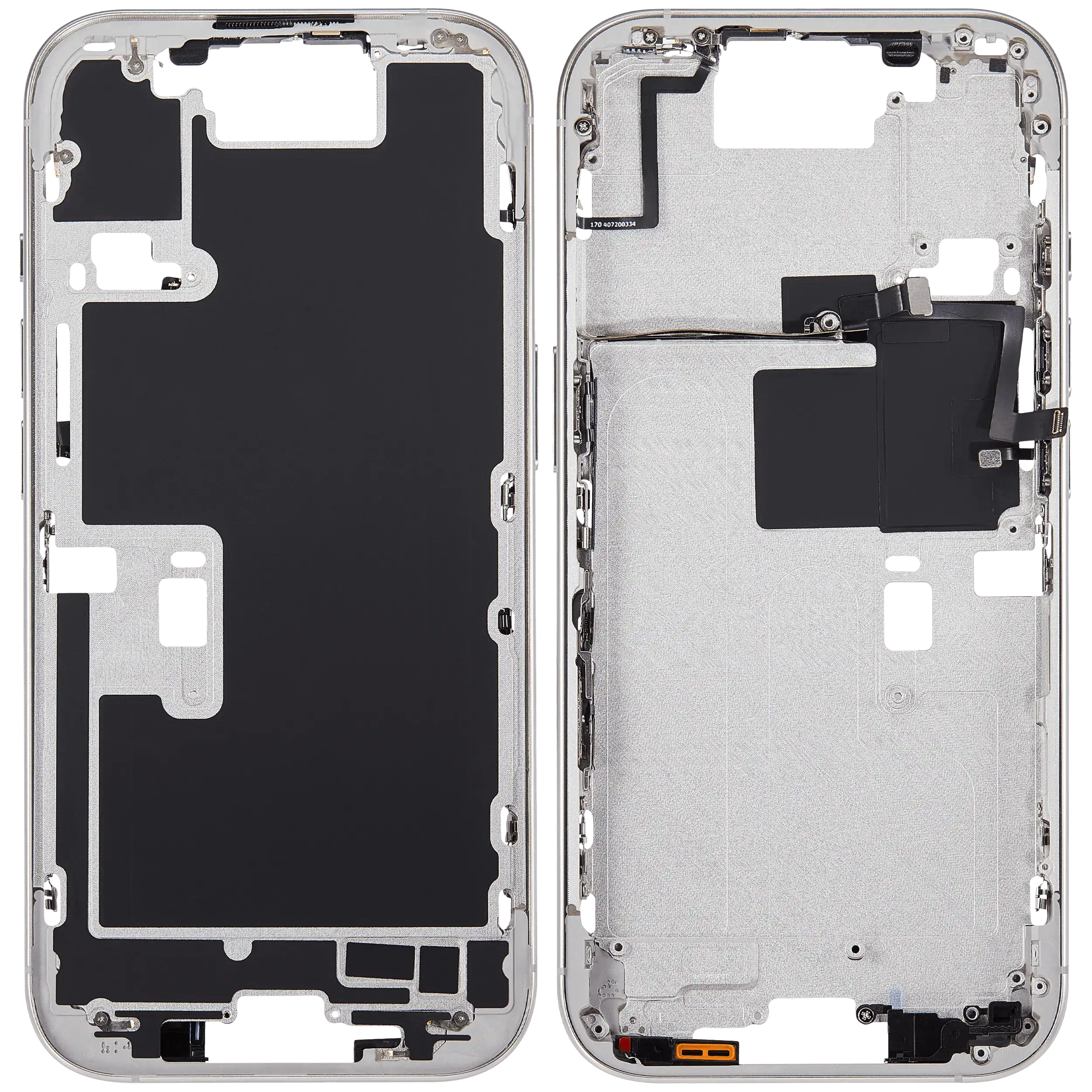 Mittelrahmen mit Power und Lautstärketaste für iPhone 16 Pro (US-Version) (Aftermarket Plus) (White Titanium) – Bild 2
