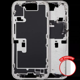 Mittelrahmen mit Power und Lautstärketaste für iPhone 16 Pro (US-Version) (Aftermarket Plus) (White Titanium)