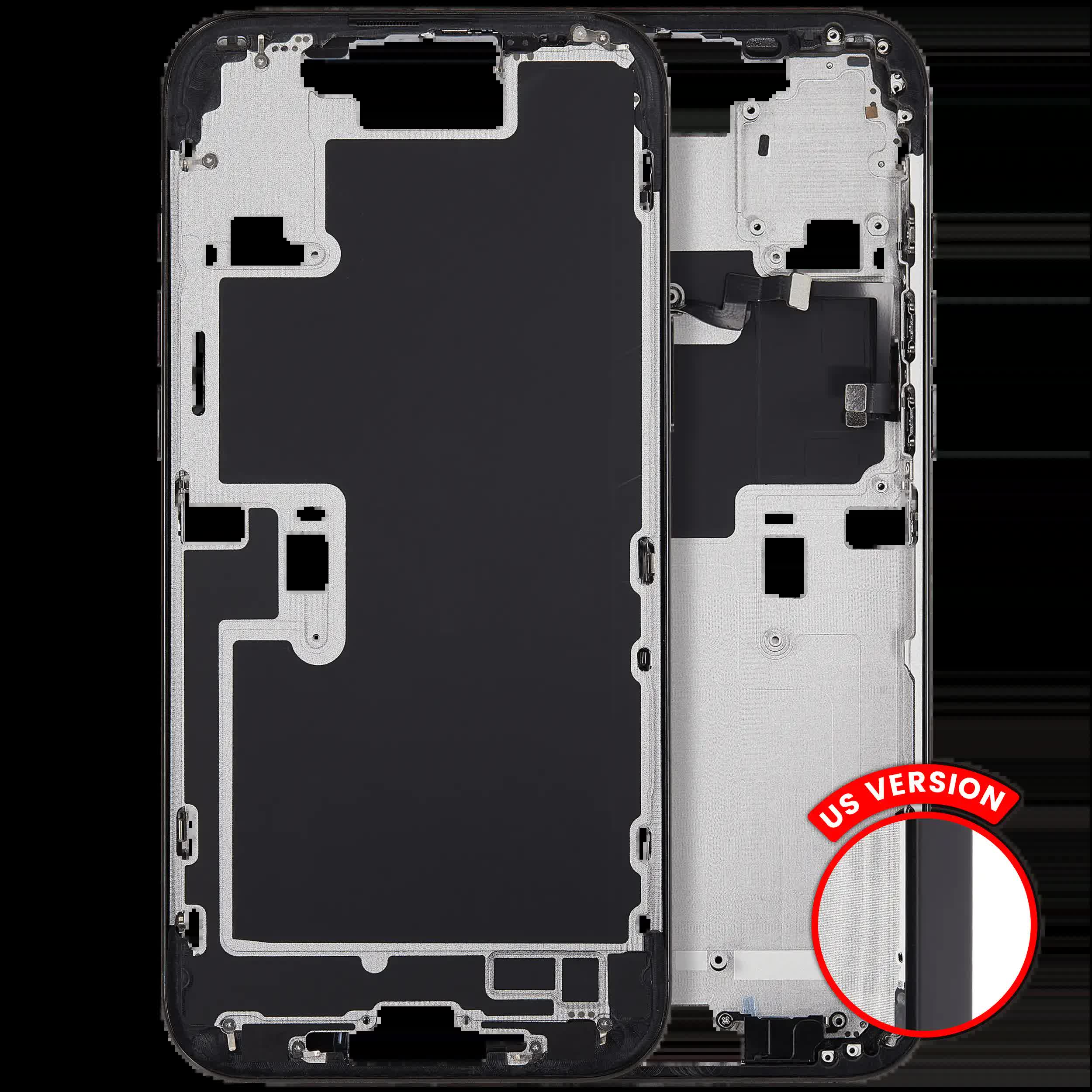 Mittelrahmen mit Power und Lautstärketaste für iPhone 16 Pro Max (US-Version) (Aftermarket Plus) (Black Titanium)